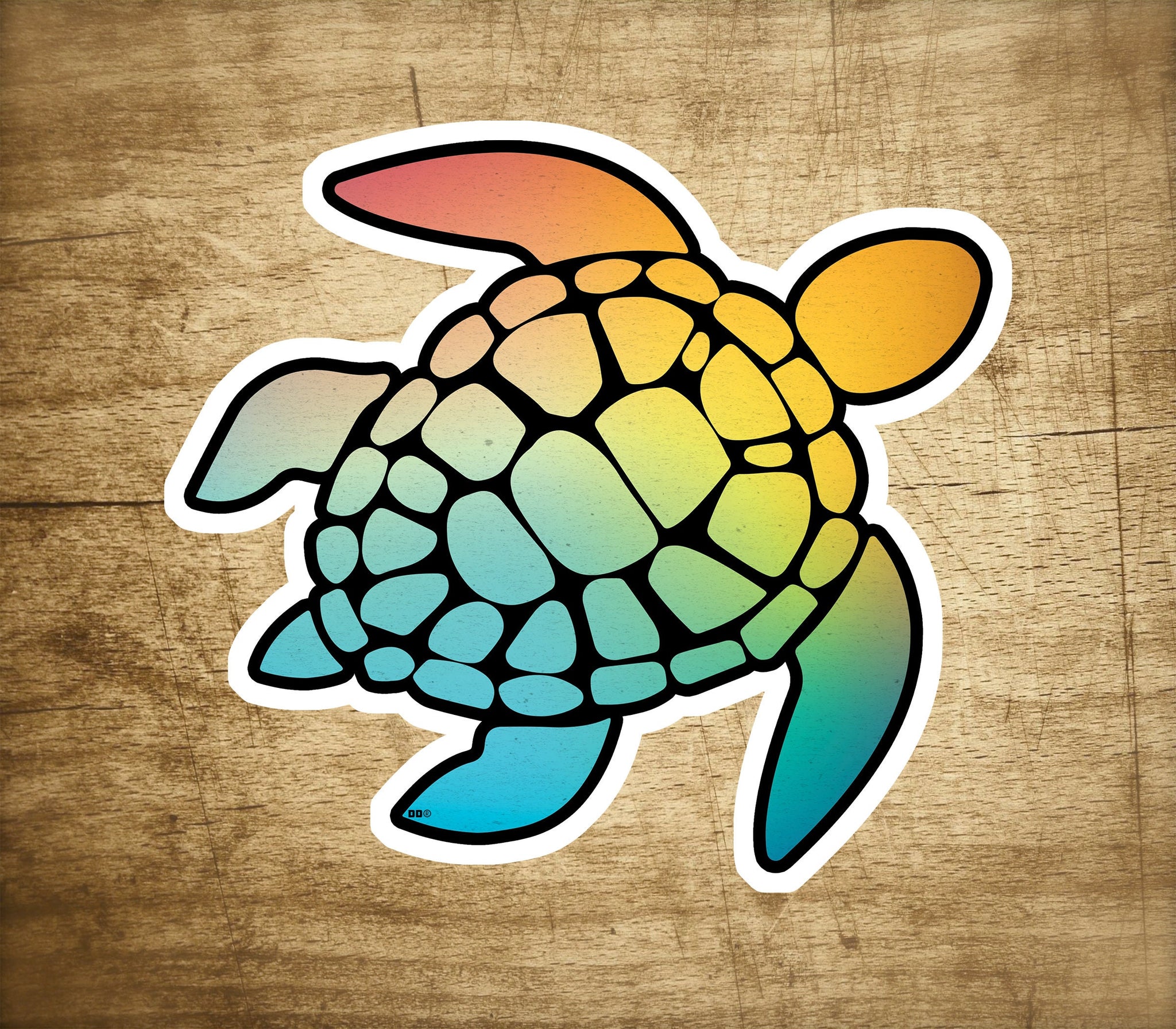 Sea Turtle Sticker Decal Vinyl  Indoor Outdoor Tropical Travel Laptop 3" Save The Sea Turtles