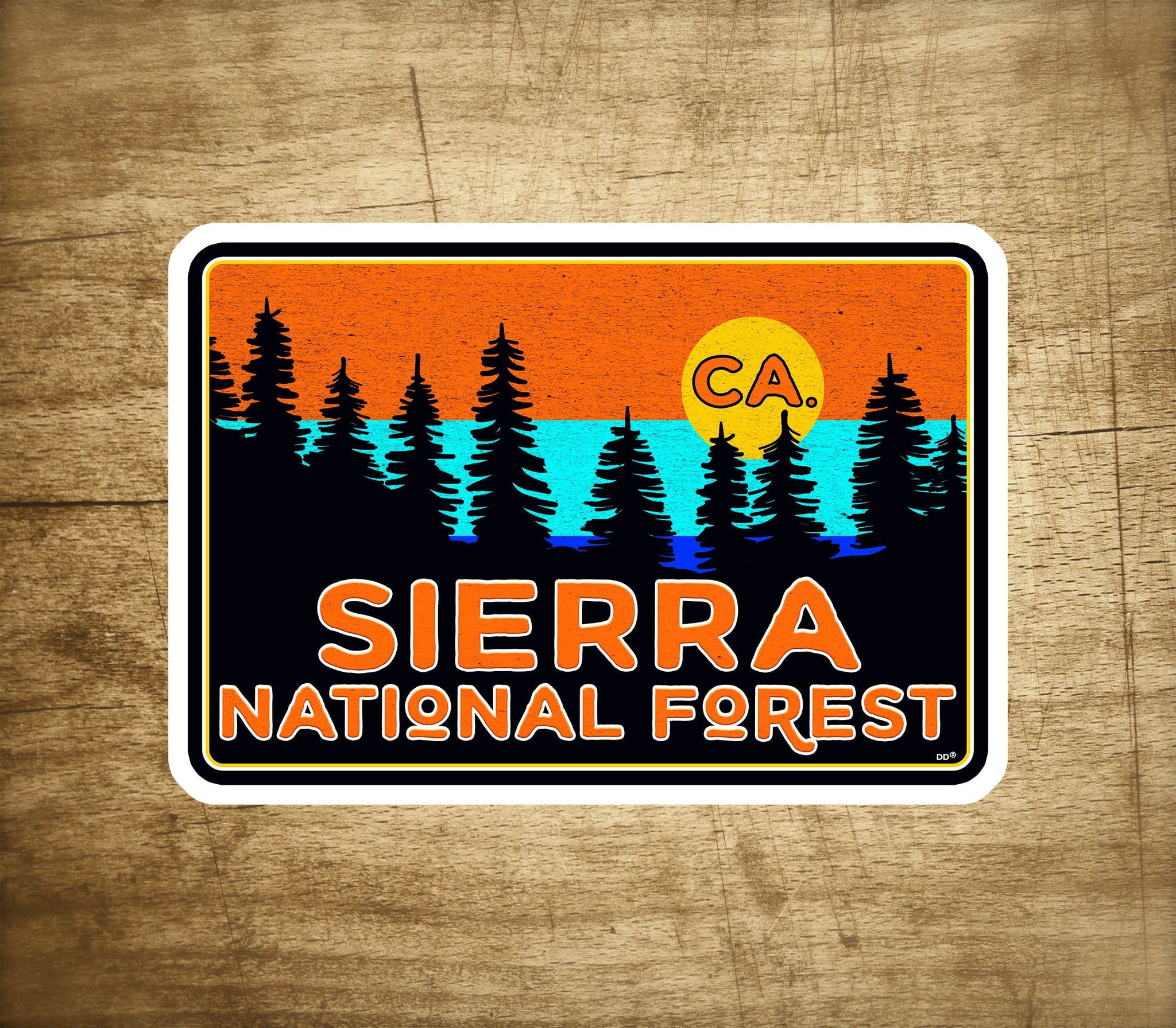 Sierra National Forest Decal Sticker 3.75" x 2.6" California Park Vinyl