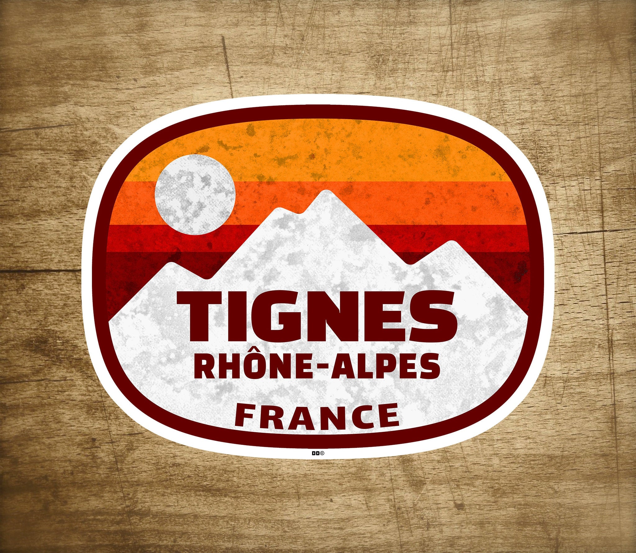 Ski Tignes France Decal Sticker 3.75" x 2.75" Skiing Vinyl Rhone-Alpes Skiing