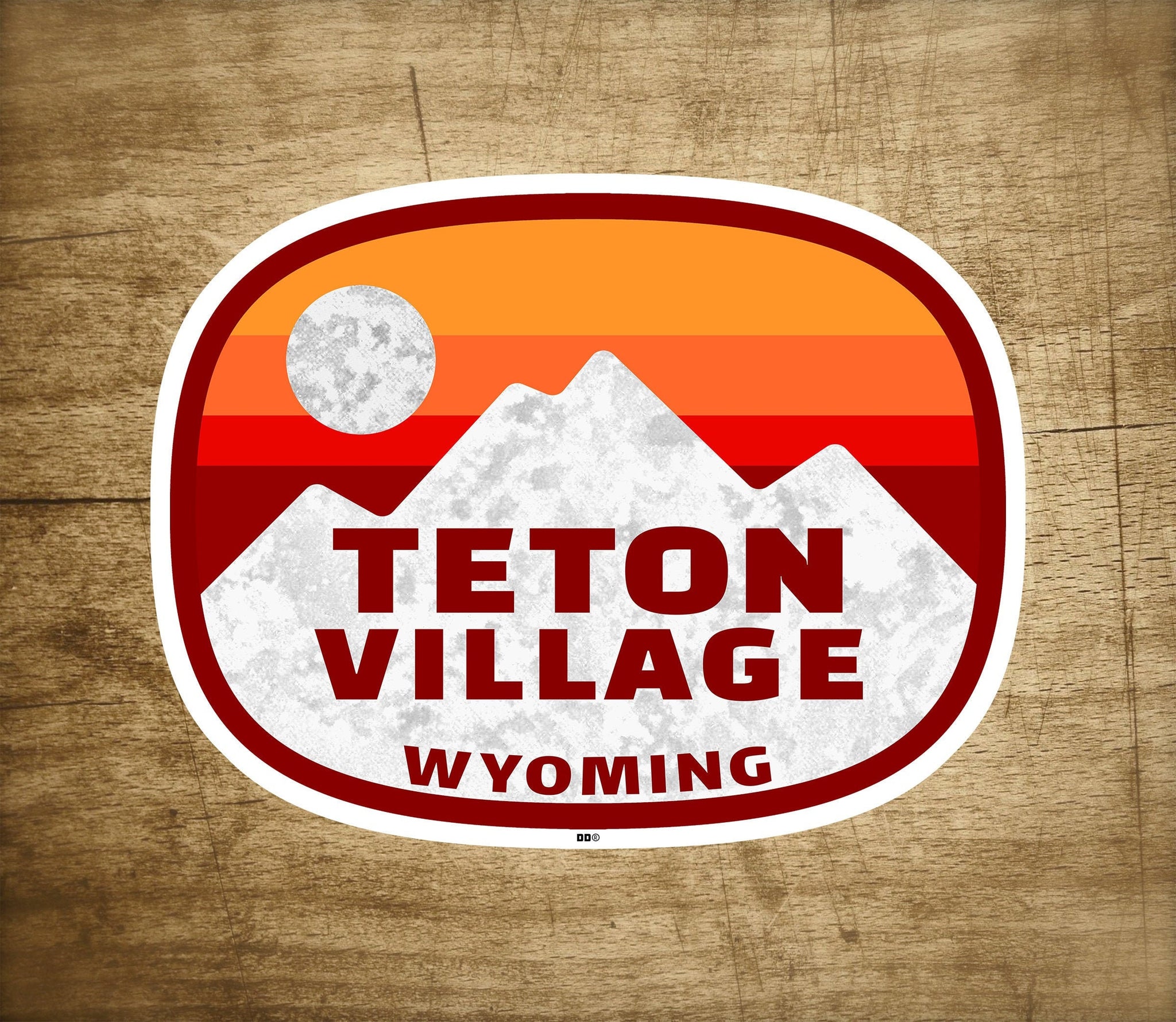 Ski Teton Village Decal Sticker Wyoming Tetons 3.75" x 2.75" Skiing