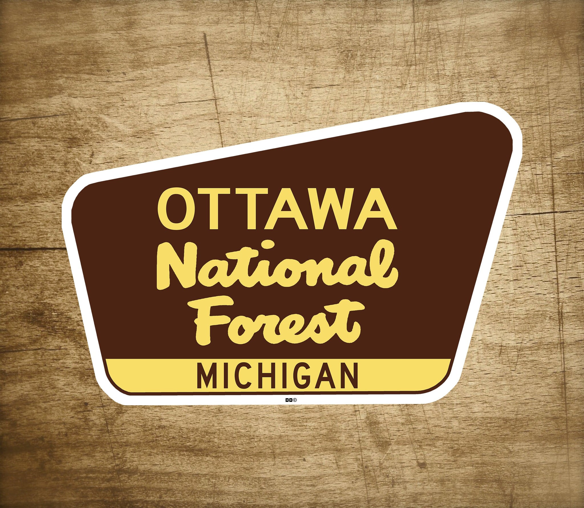 Ottawa National Forest Decal Sticker 3.75" x 2.5" Michigan Vinyl