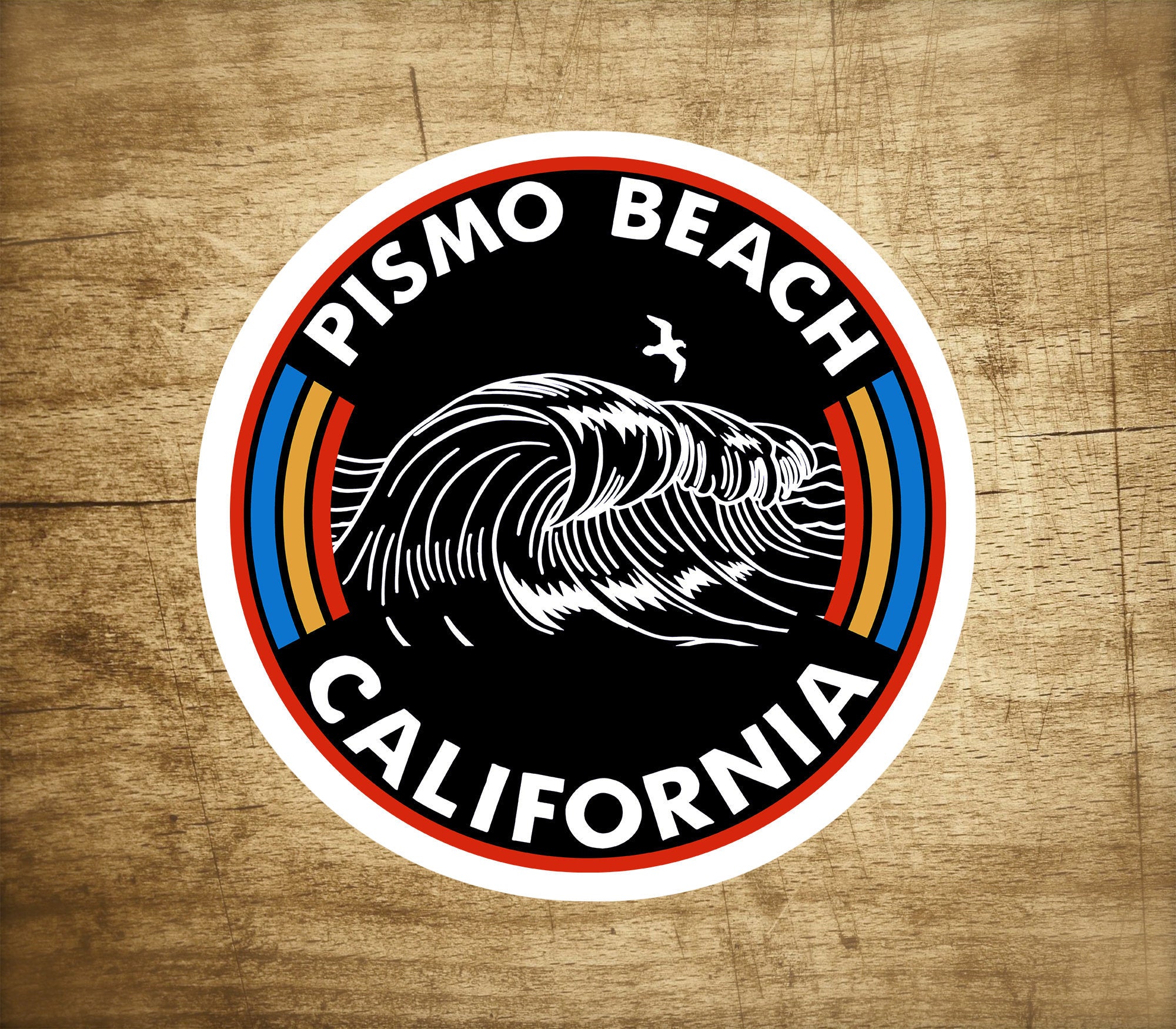 Pismo Beach California Surf Decal Sticker 2.9" Surfing Park Vinyl Surfer