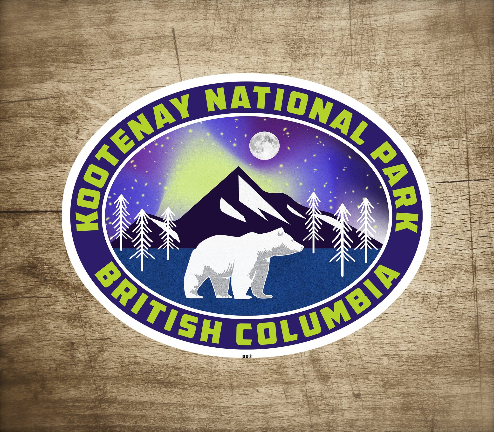 Kootenay National Park Decal Vinyl Sticker  3 5/8" X 2 3/4" British Columbia Canada