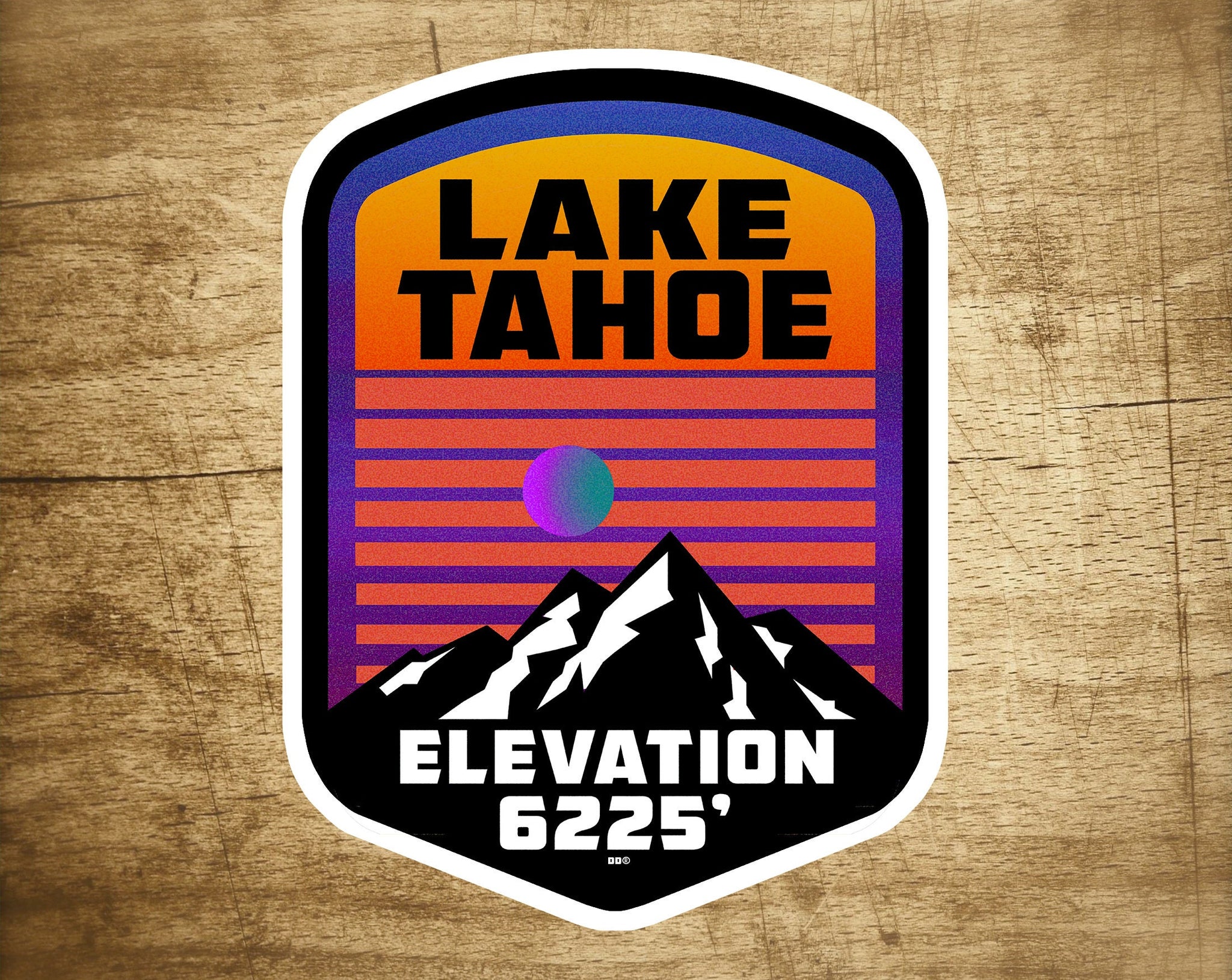 Lake Tahoe California Nevada Decal Sticker 2.75"X3.75" Skiing Vinyl Ski Glossy