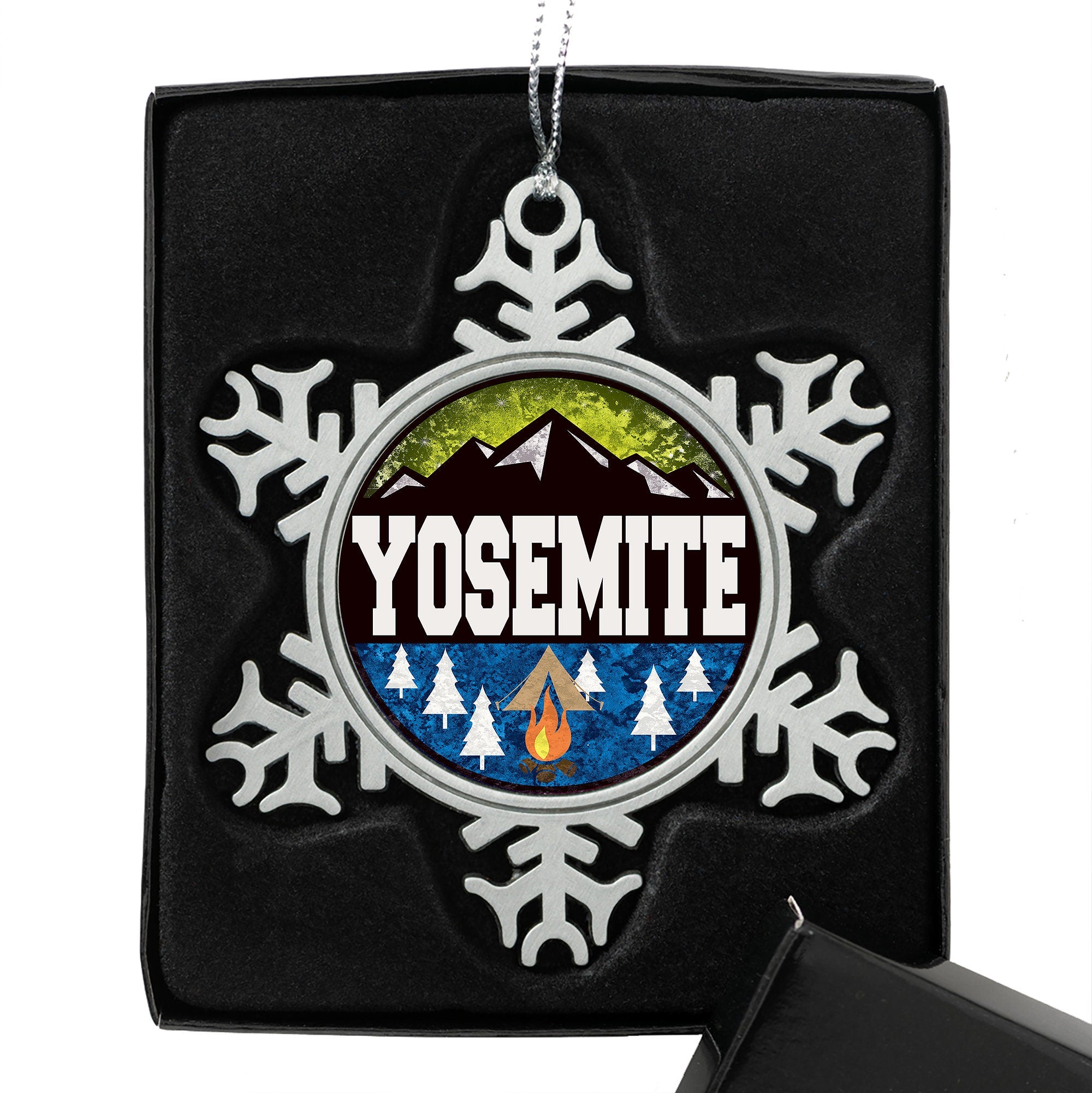 Pewter Finish Christmas Ornament Yosemite National Park 3" Metal California