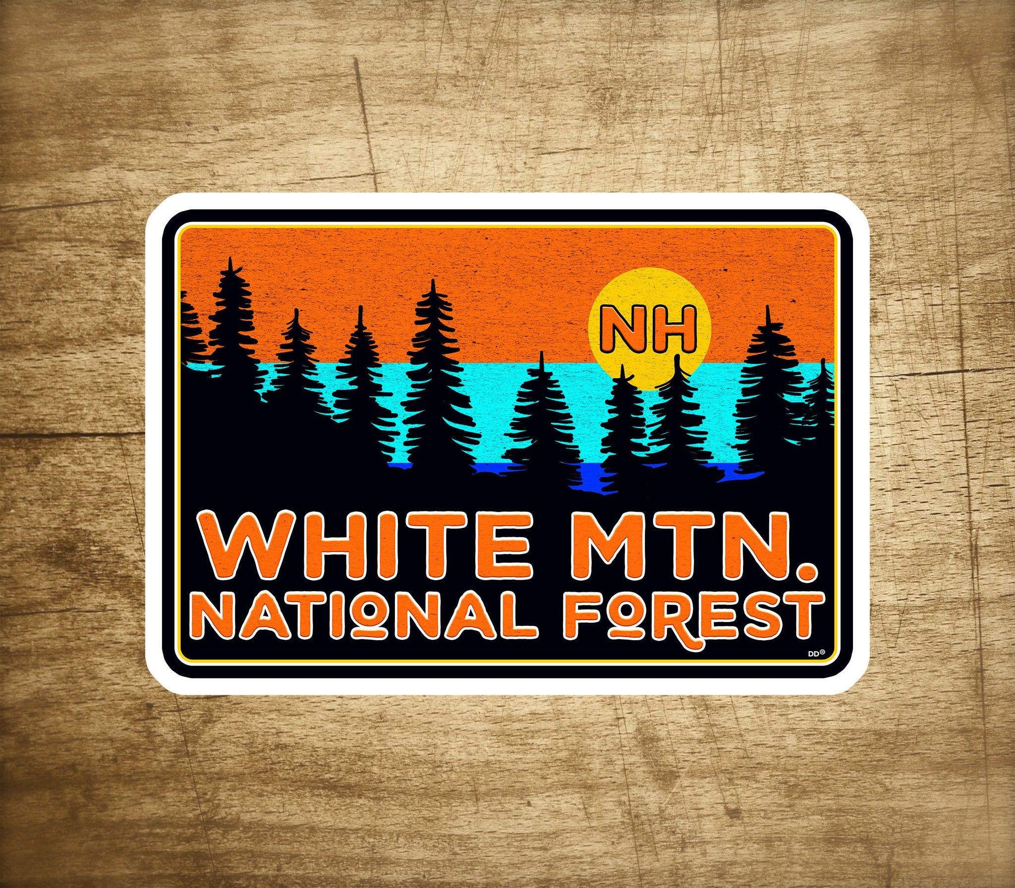 White Mountain National Forest Decal Sticker 3.75" x 2.6" New Hampshire Sign