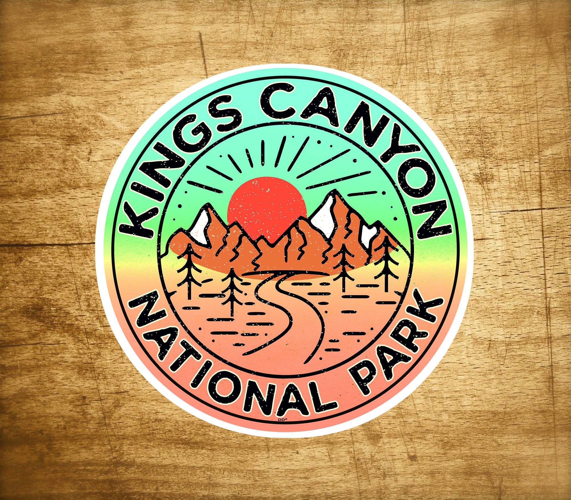 Kings Canyon Decal Sticker National Park Cascade Range California 3"
