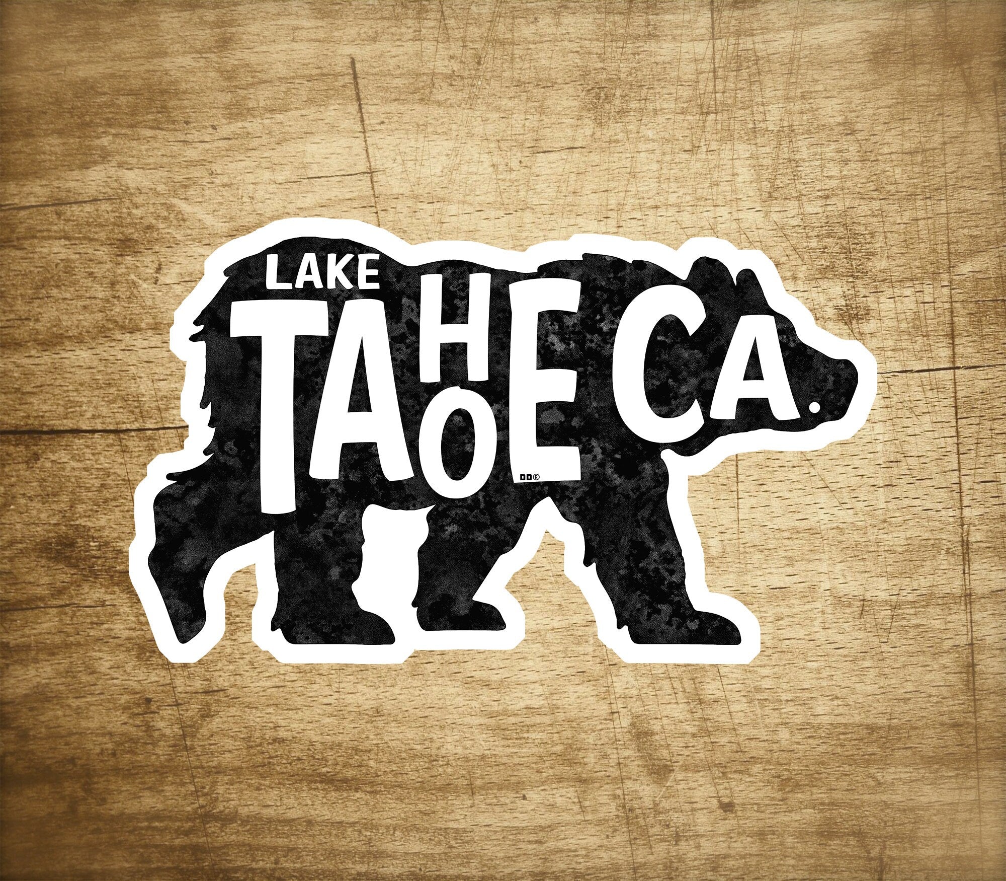 Lake Tahoe California Bear Decal Sticker  3.75" x 2.25" Skiing Lakes Boating