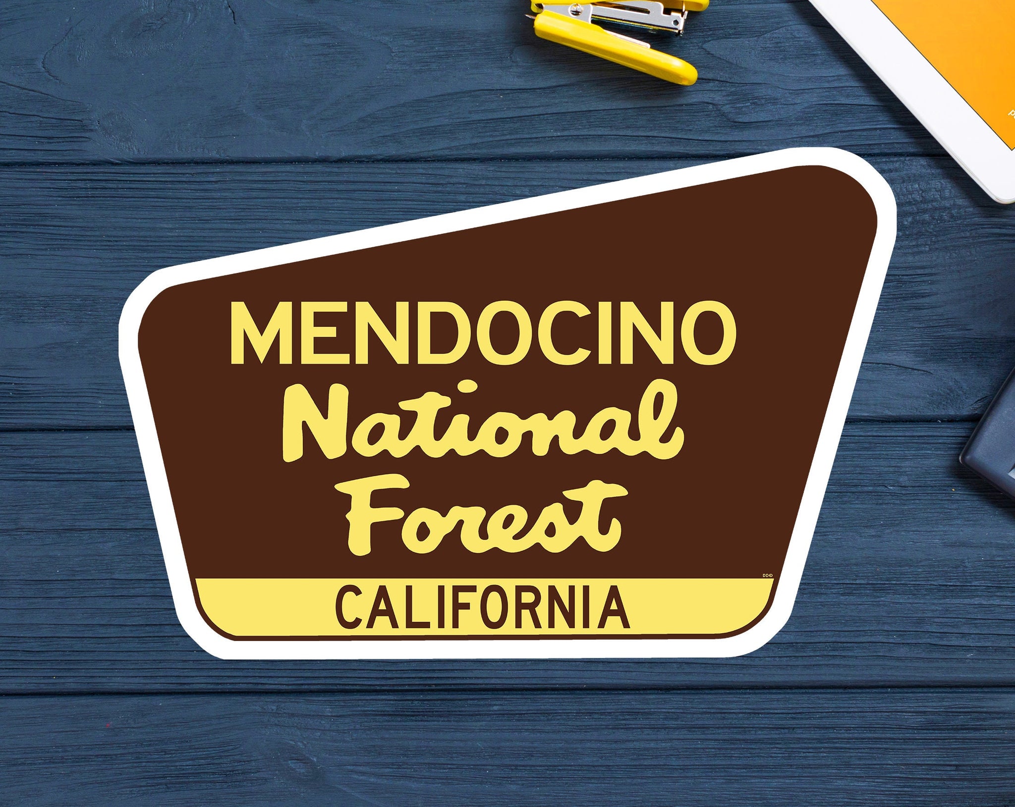 Mendocino National Forest Decal Sticker 3.75" x 2.5" California Park Vinyl