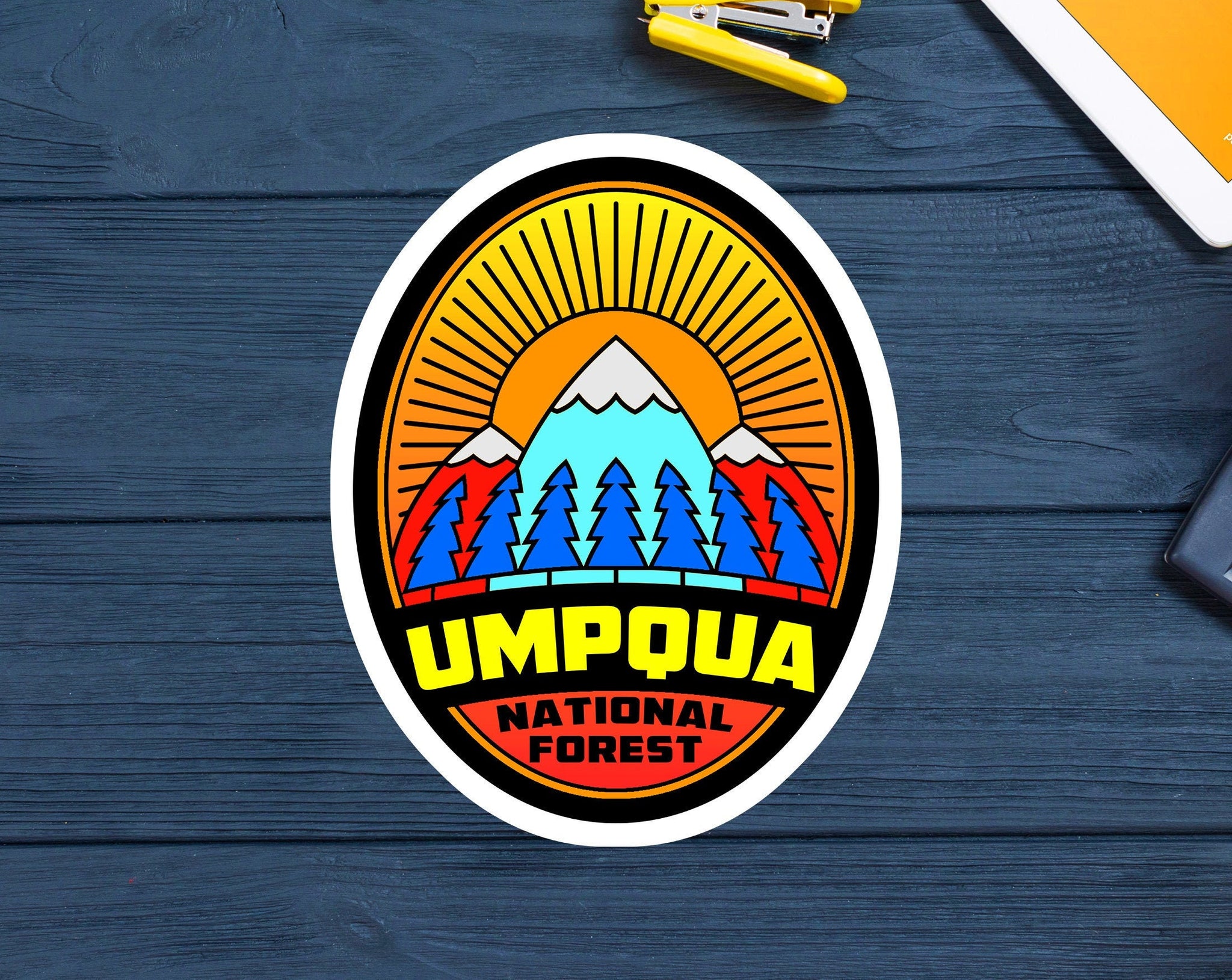Umpqua National Forest Decal Sticker 2.75" x 3.5" Oregon Vinyl