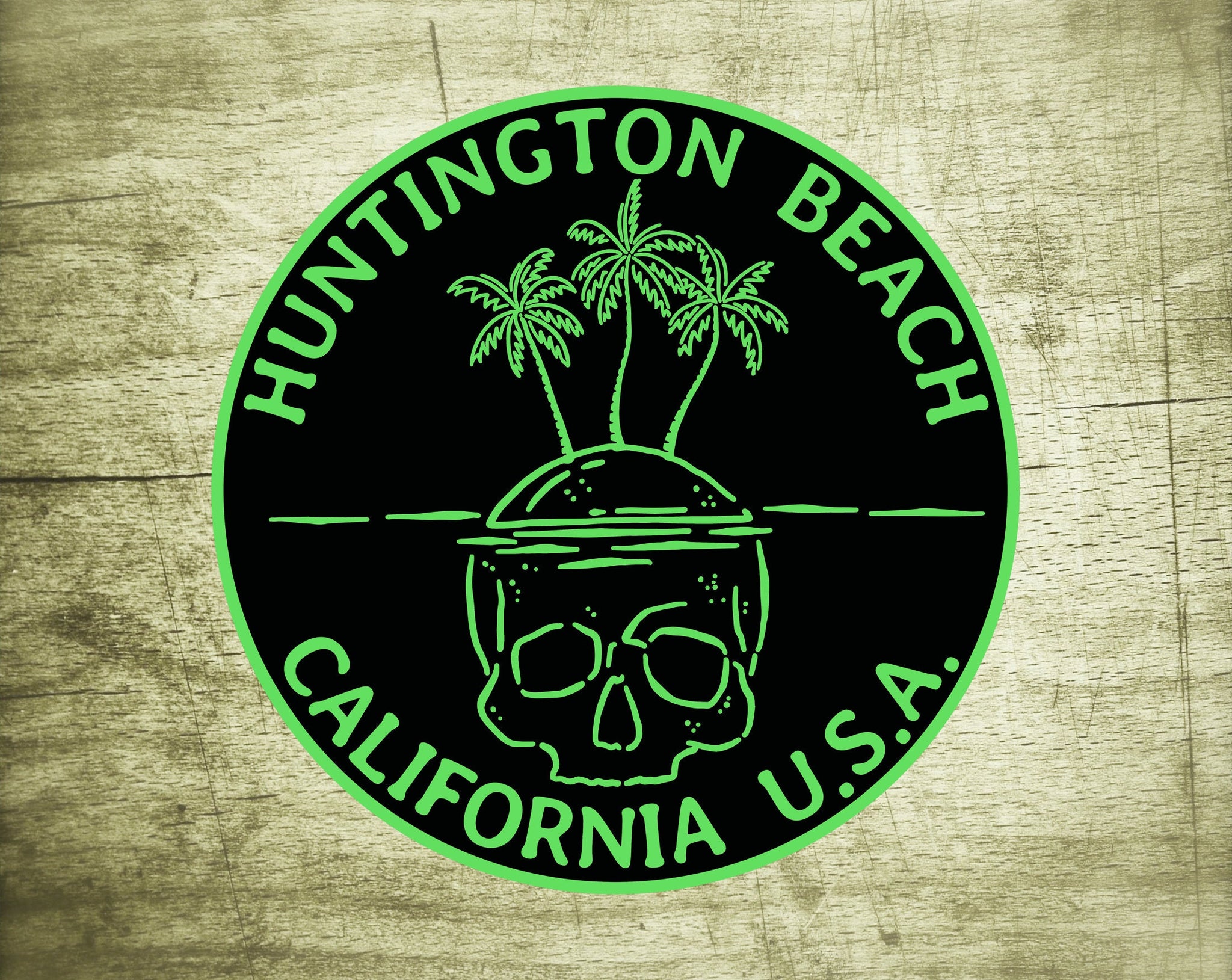 Huntington Beach California Decal Sticker  3" Surfing Pacific Ocean Surf