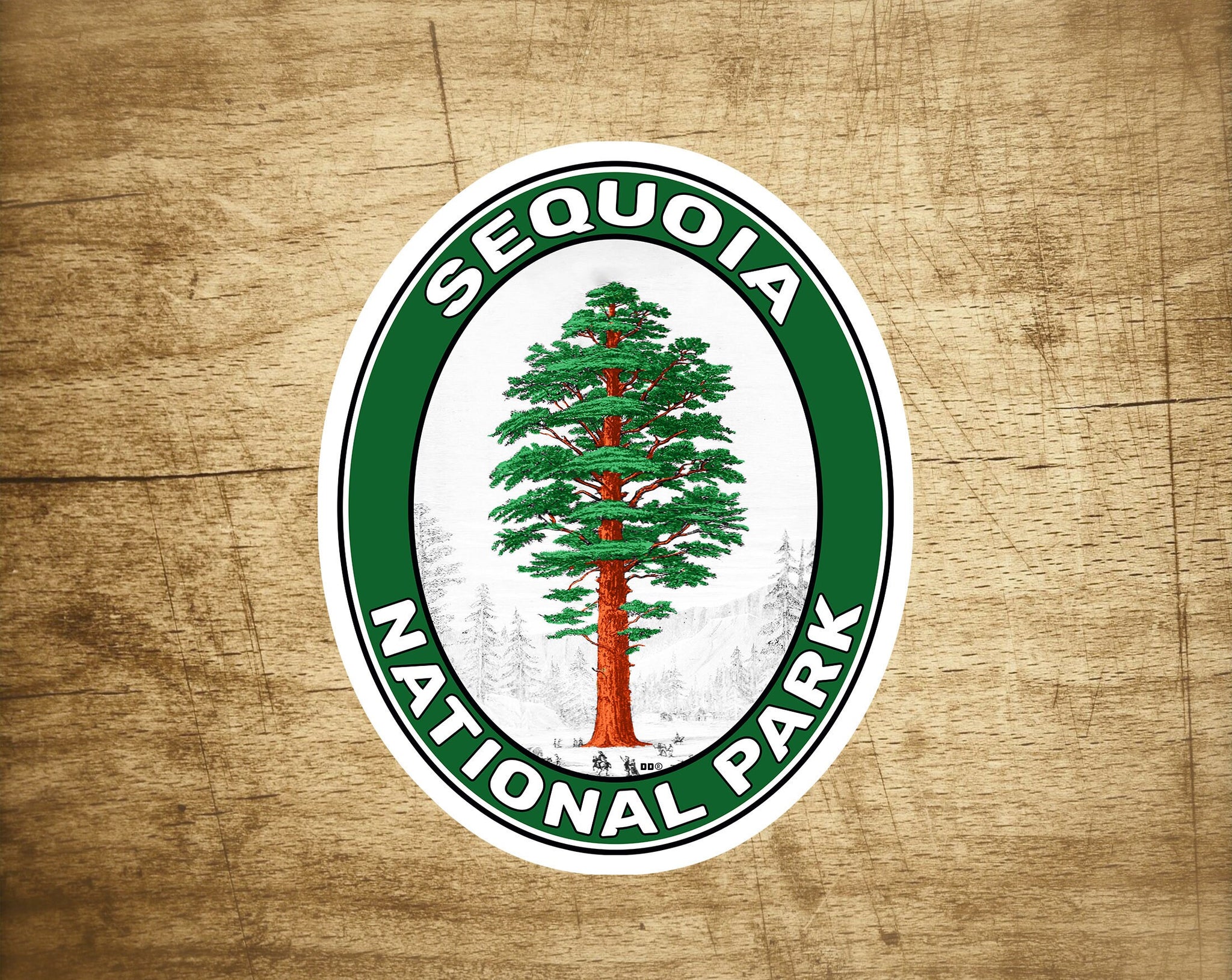 Sequoia National Park California General Sherman Tree Vinyl Decal 2.75" x 3.5"