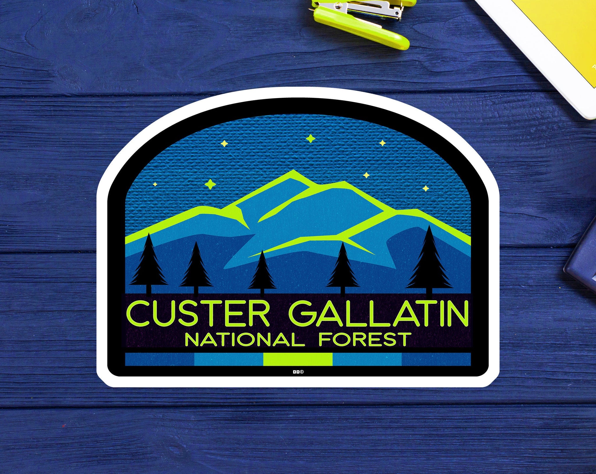 Custer Gallatin National Forest Decal Sticker Vinyl South Dakota 3.3" x 2.75"