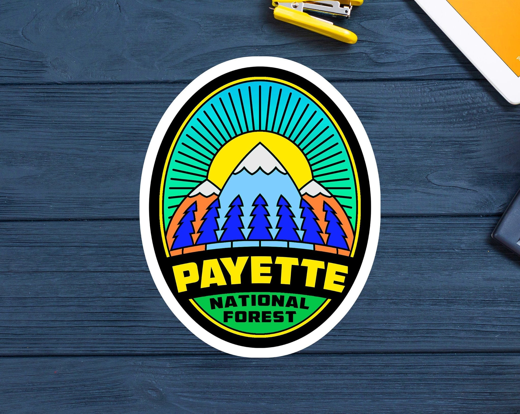 Payette National Forest Decal Sticker 2.75" x 3.5" Idaho Vinyl