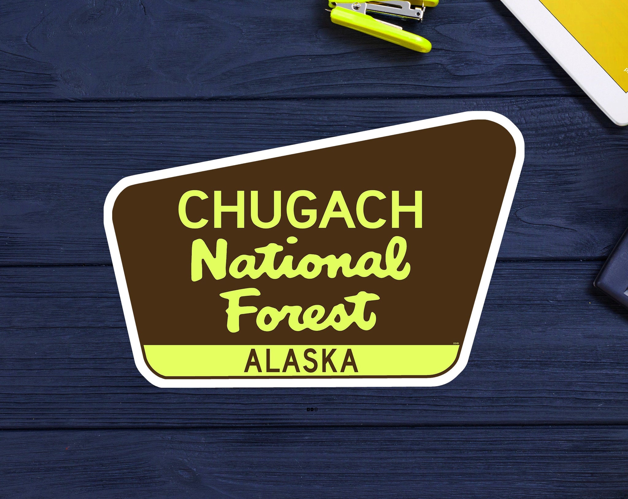 Chugach National Forest Decal Sticker 3.75" x 2.5" Alaska Park Vinyl