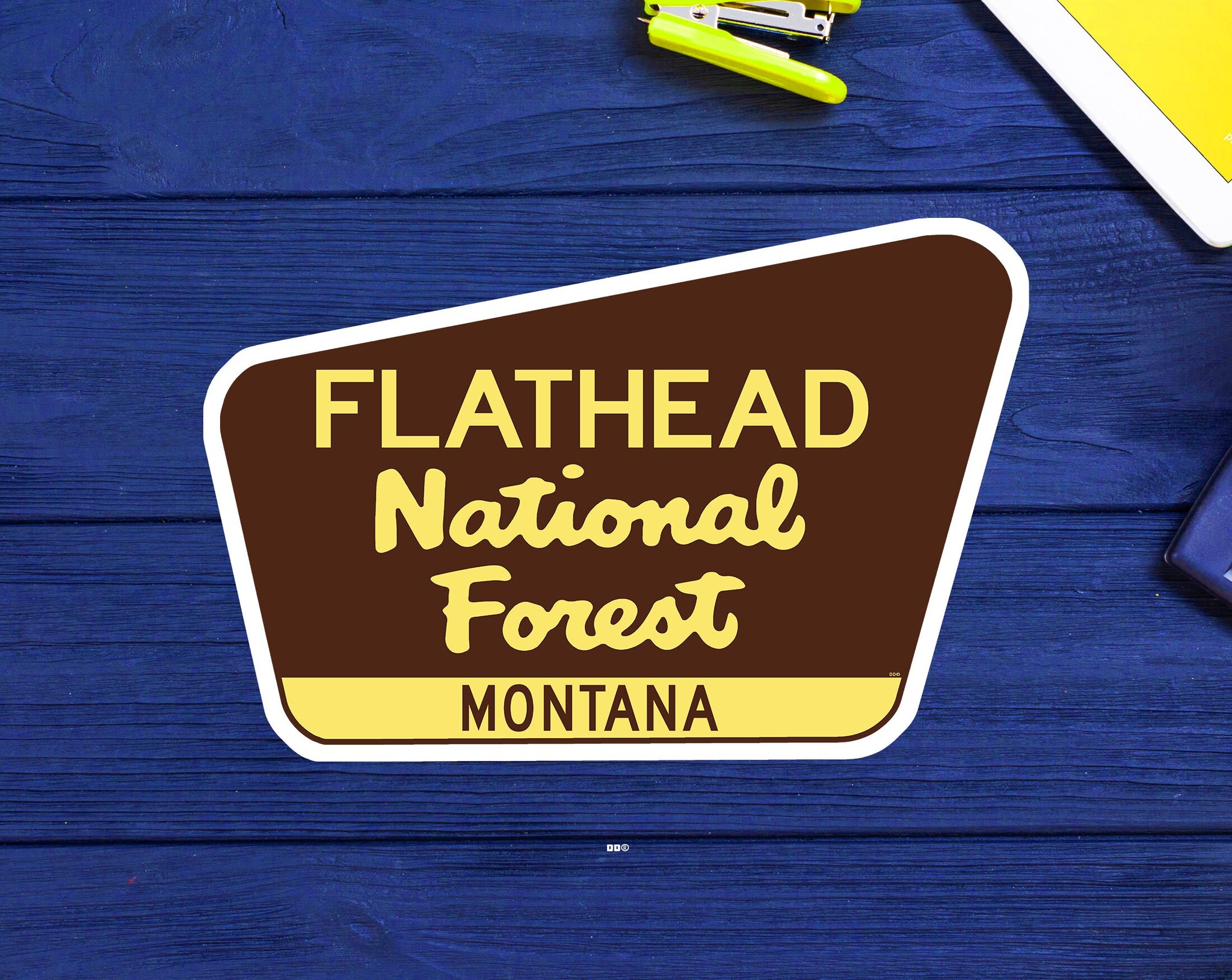 Flathead National Forest Decal Sticker 3.75" x 2.5" Montana Park Vinyl