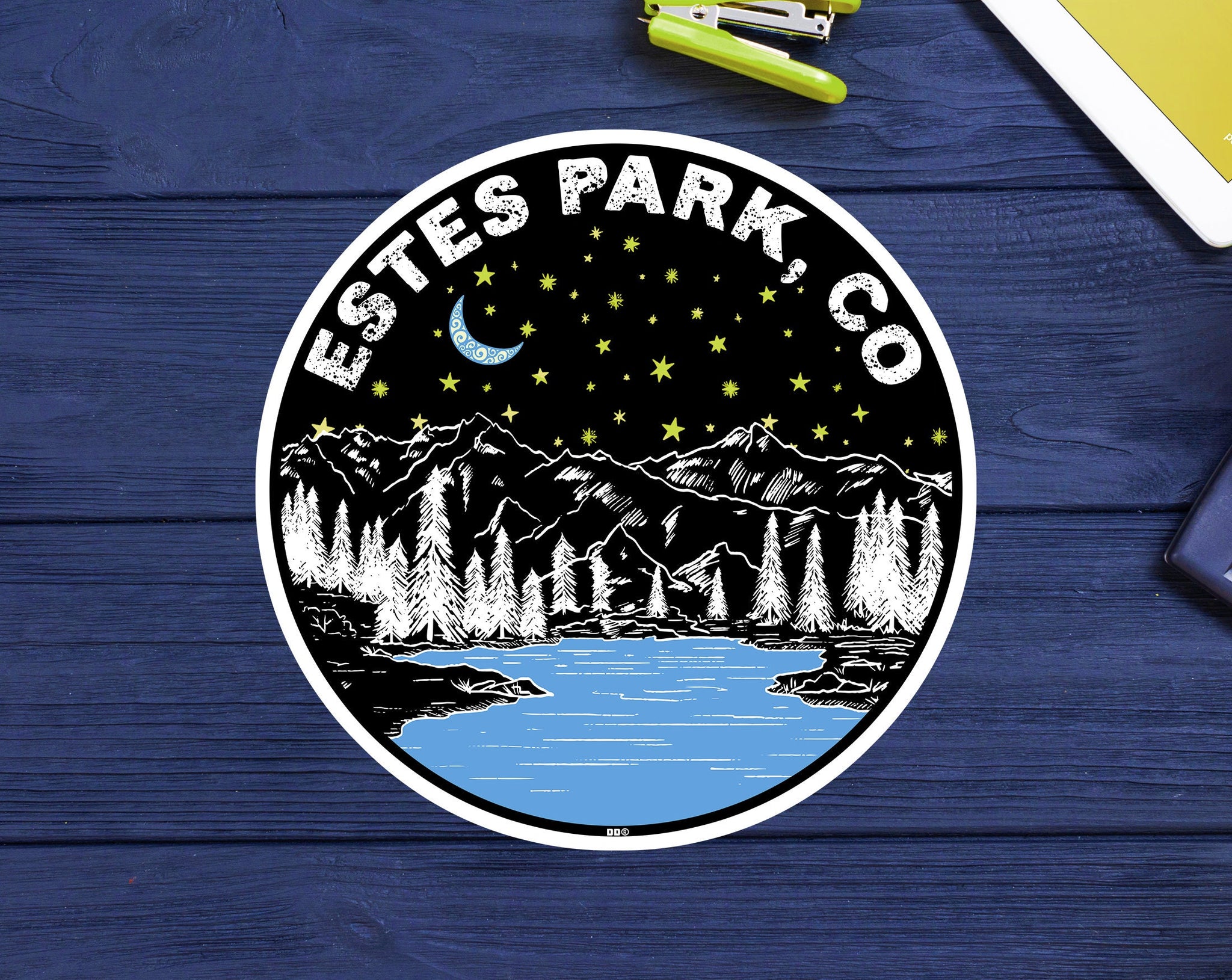 Estes Park Colorado Decal Sticker  3" x 3" Skiing Rocky Mountain National Park