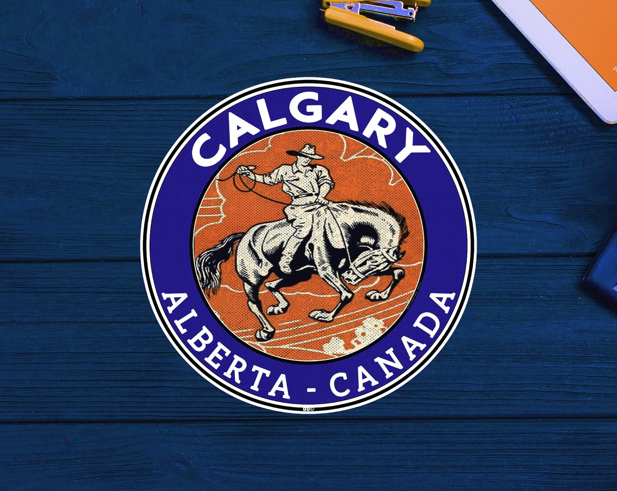 Calgary Alberta Canada Rodeo Decal Sticker 3" Cowboy Horse