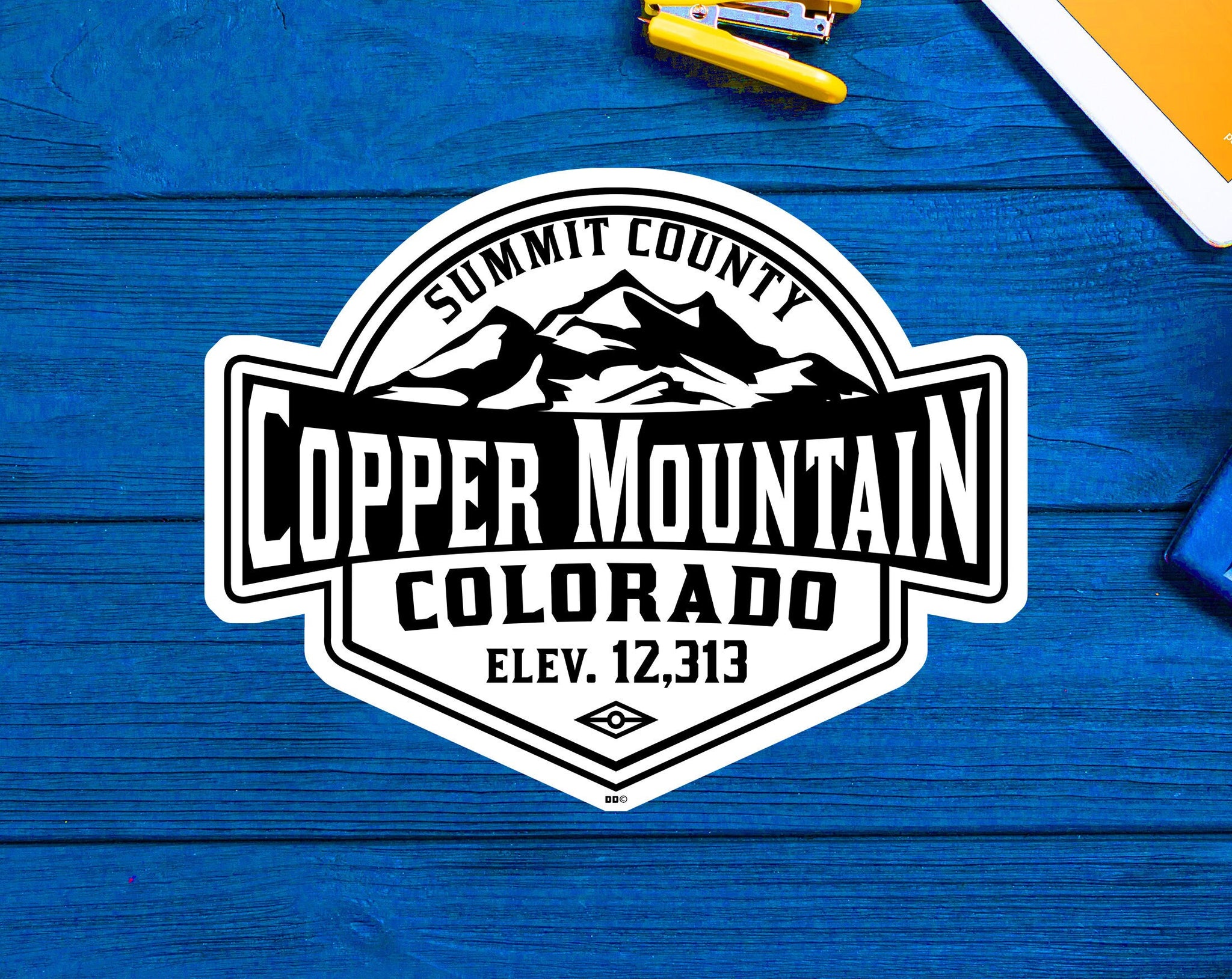 Ski Copper Mountain Colorado Skiing Decal Sticker 3.6" x 2.9" Vinyl Laptop