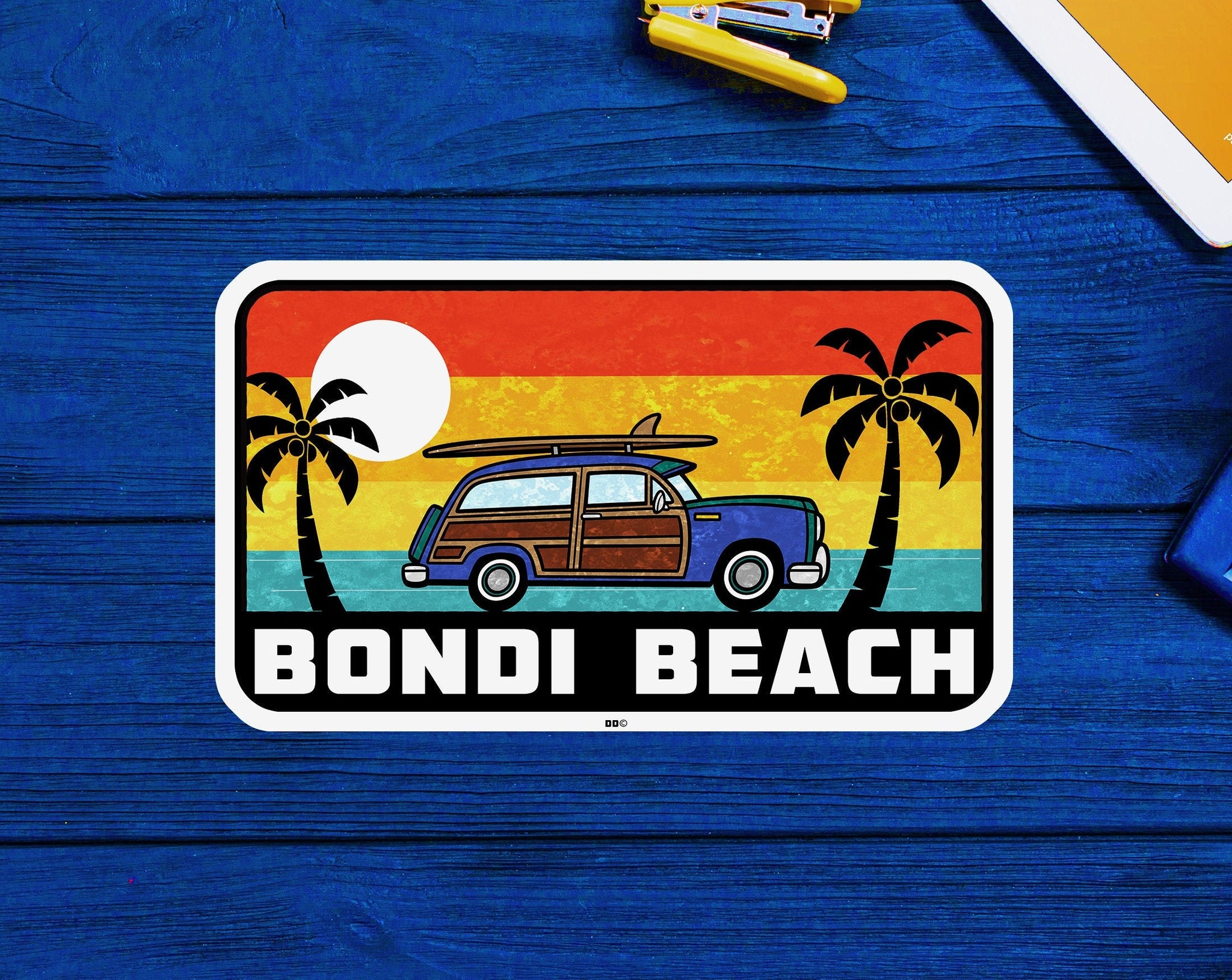 Bondi Beach Australia Surf Decal Sticker 3.75" x 2.5" Surfing Beach New South Wales