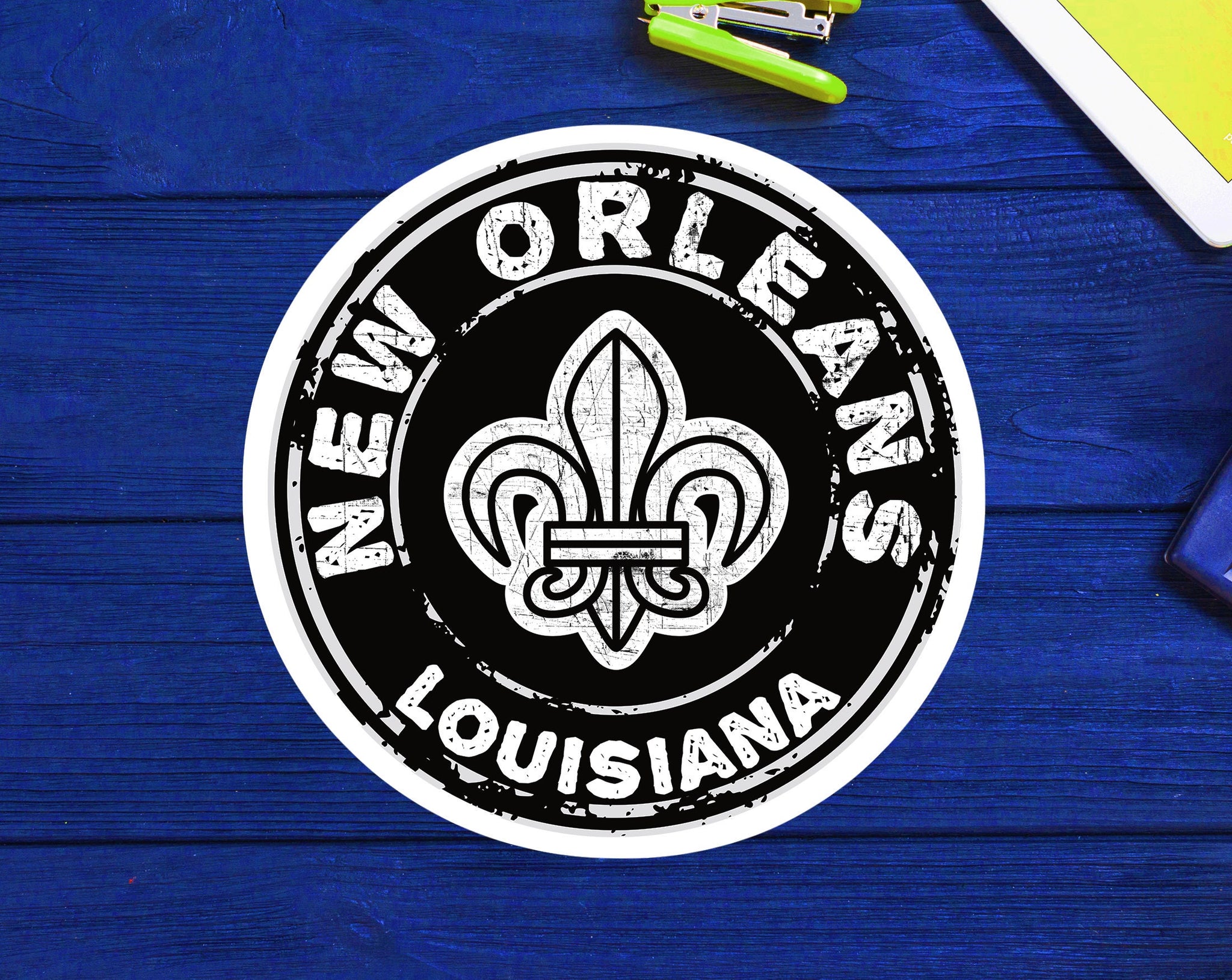3" New Orleans Decal Louisiana Mardi Gras Fleur De Lis Sticker
