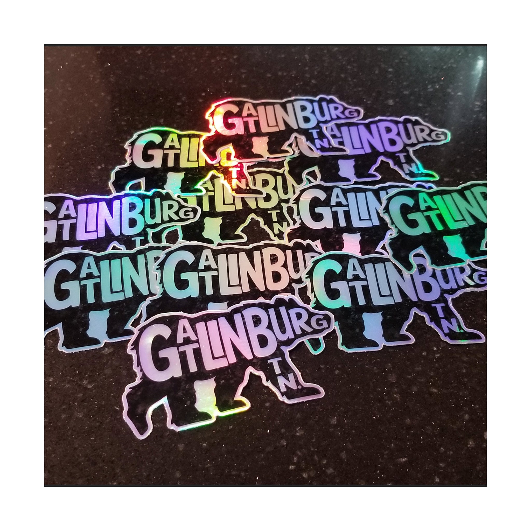 Gatlinburg Tennessee Hologram Decal Sticker Holographic 3.75" Great Smoky Mountains Bear National Park