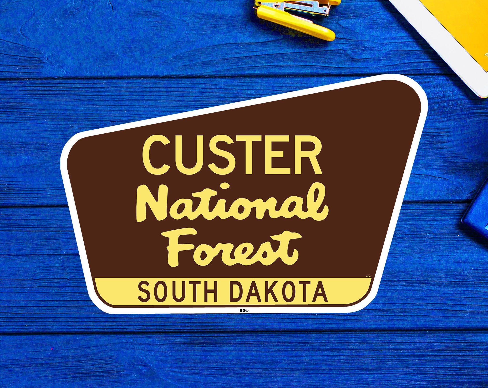 Custer National Forest Decal Sticker Vinyl South Dakota 3.75" x 2.5"