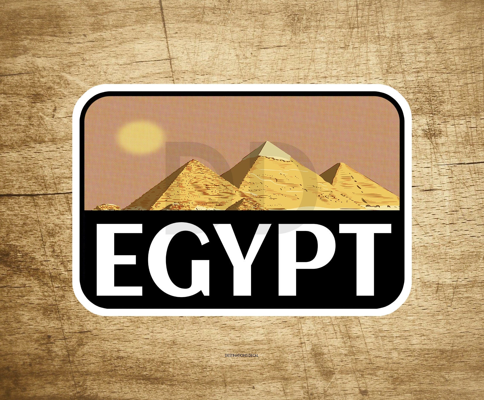 Visit Egypt Pyramids 4" x 2.7" Decal Sticker Vinyl Vintage Cairo