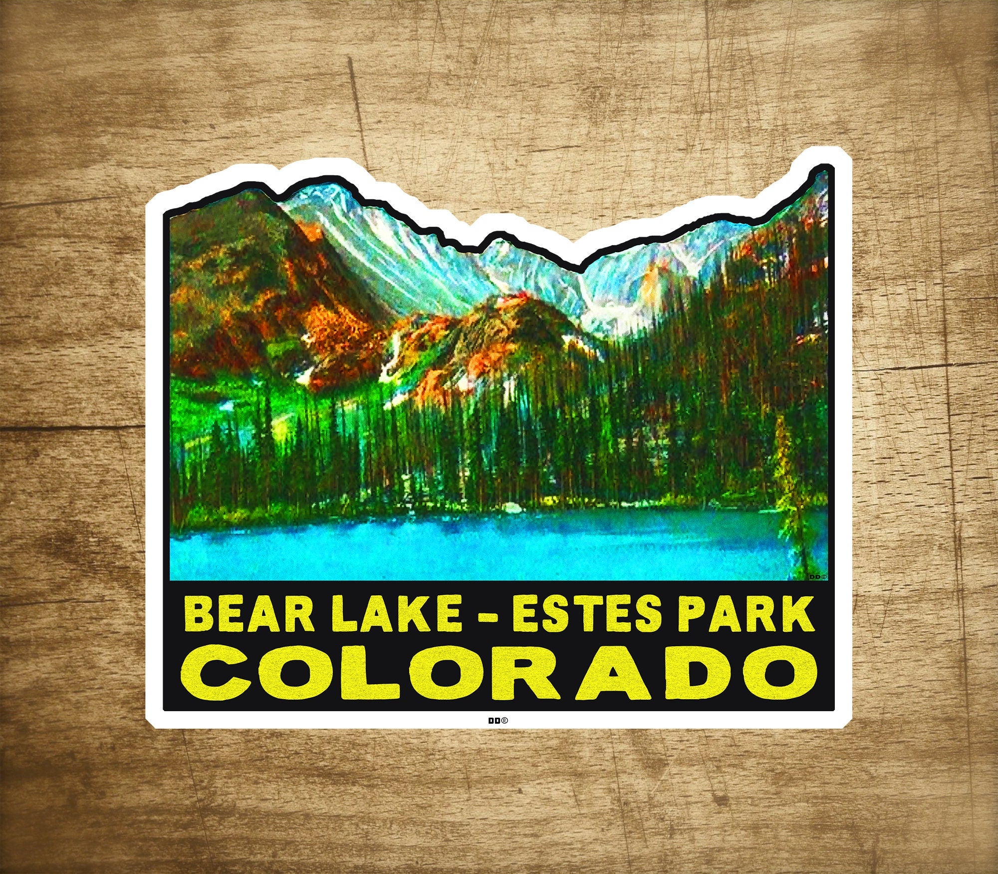 Bear Lake Estes Park Decal Sticker Vinyl 3.5" x 2.75" Colorado Laptop Car