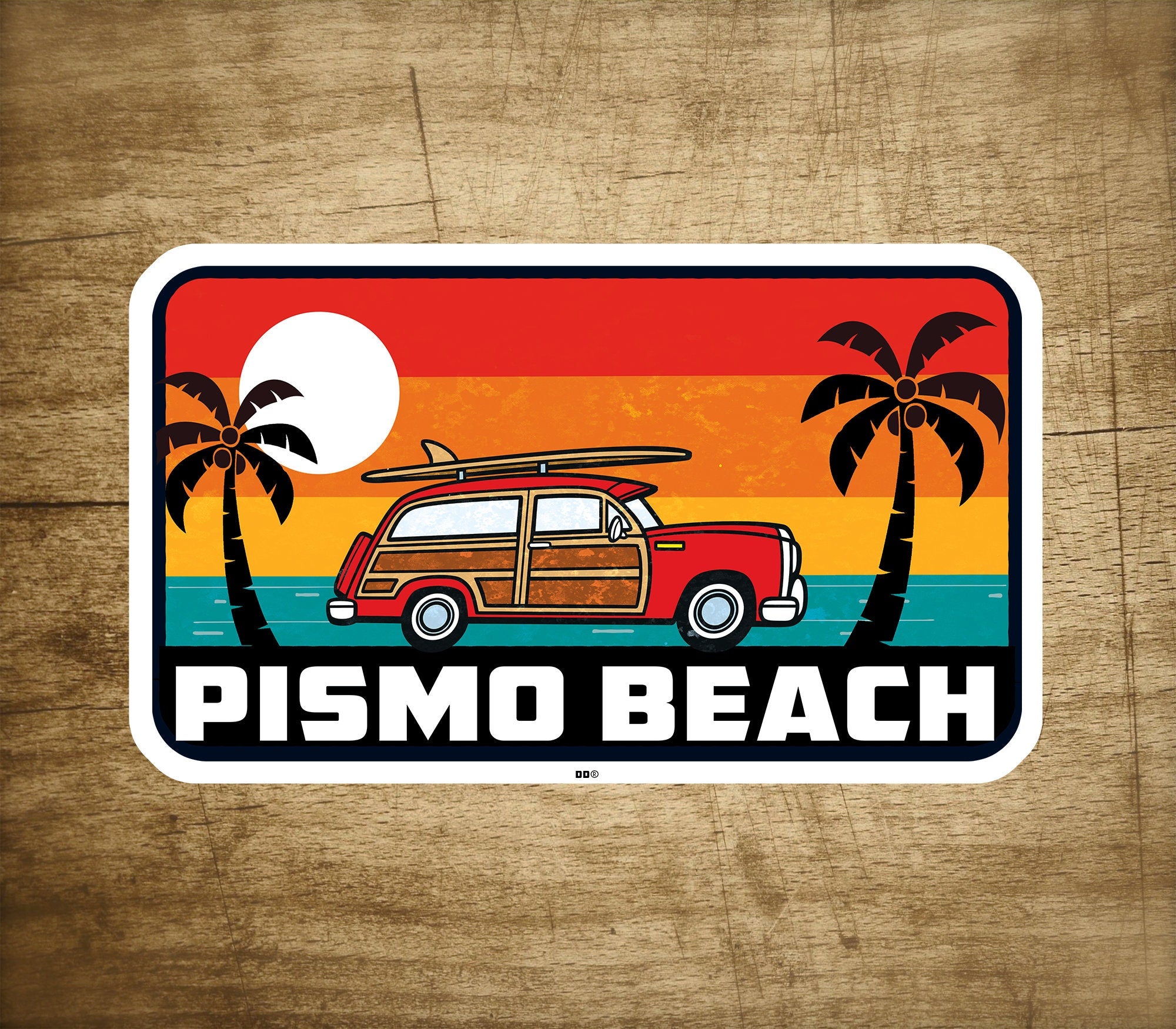 Pismo Beach California Decal Sticker 3.75" X 2.25" Surf Los Angeles Surfing