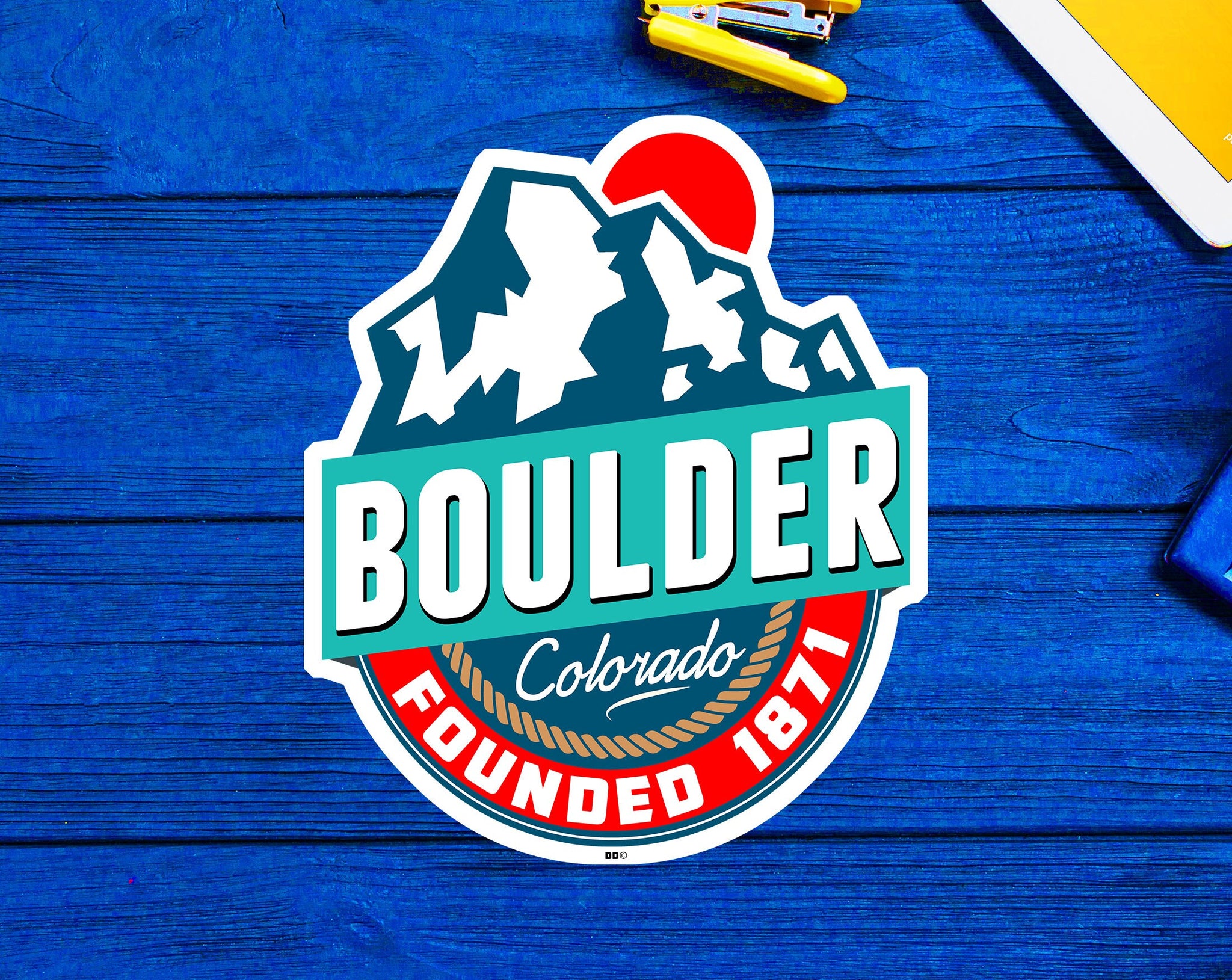 Boulder Colorado Decal Sticker Rocky Mountains 2.5" x 3.75"