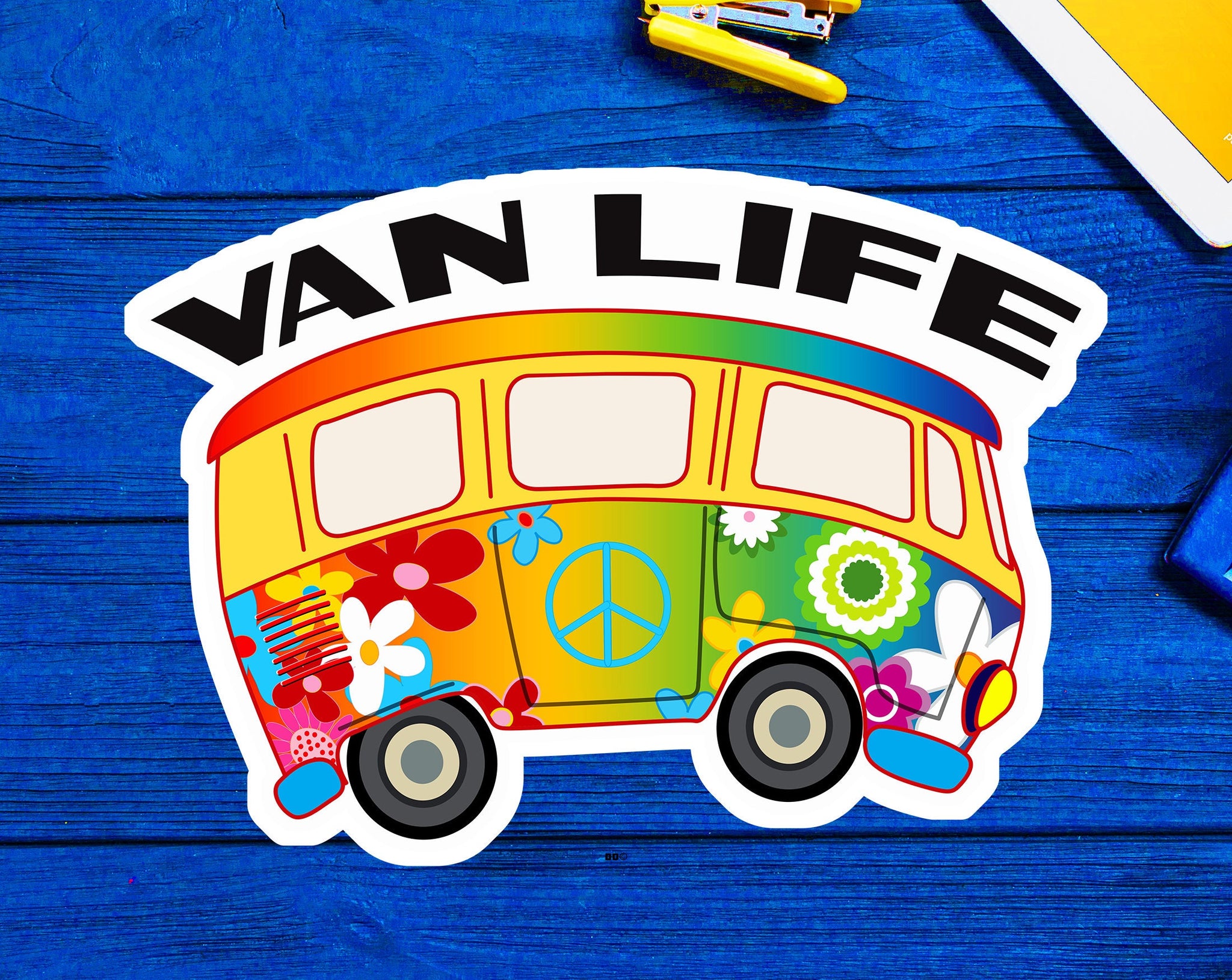Van Life Sticker Decal Campervan Camper Hippie RV 3.75" X 2.6"
