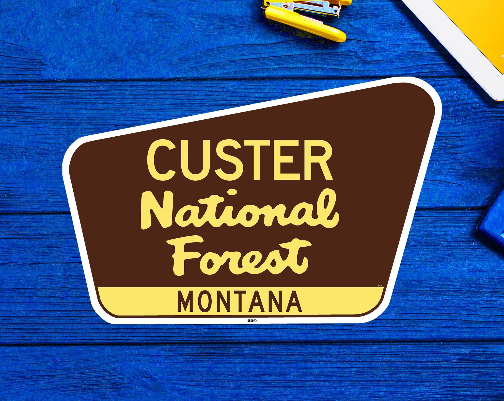 Custer National Forest Decal Sticker Vinyl Montana 3.75" x 2.5"