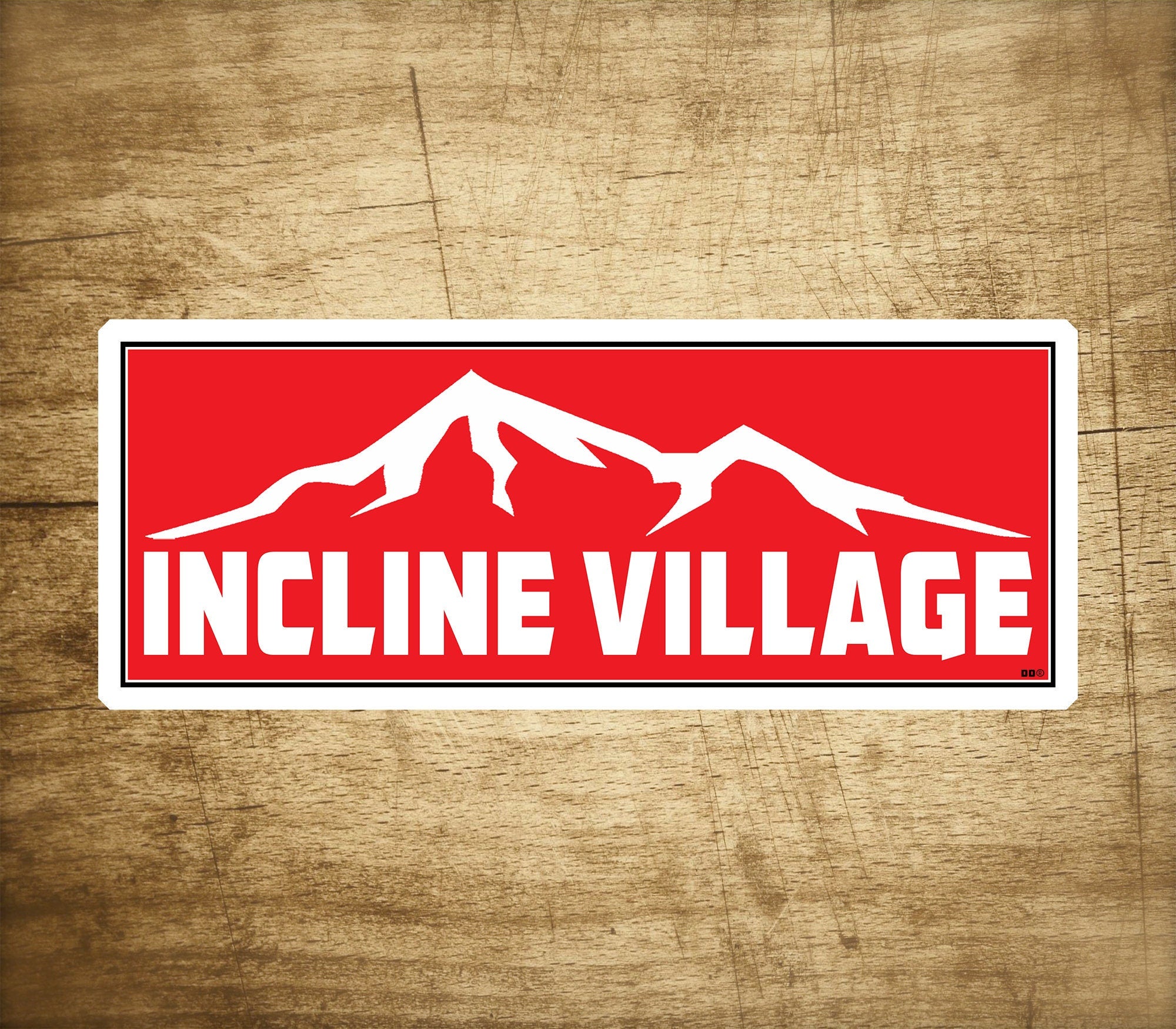 Incline Village 3.75" X 1.5" Sticker Decal Vinyl Nevada Skiing Ski Lake Tahoe