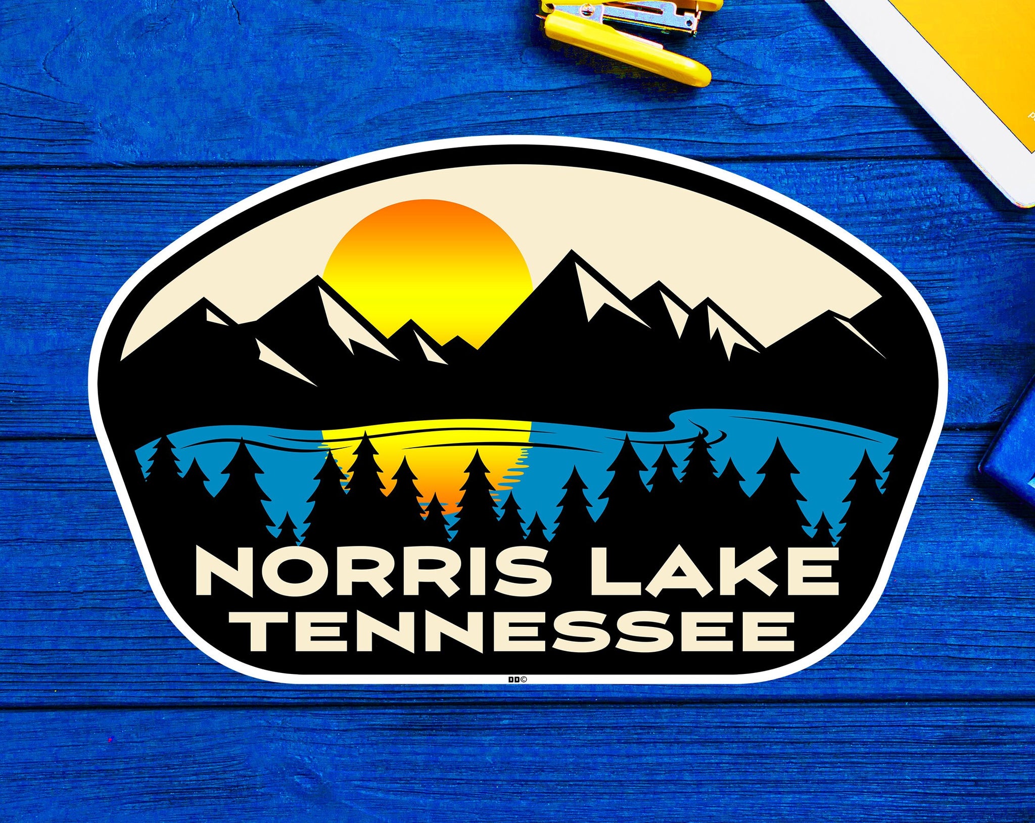 Norris Lake Tennessee Vintage Travel Sticker Decal 3.5" Laptop Bumper