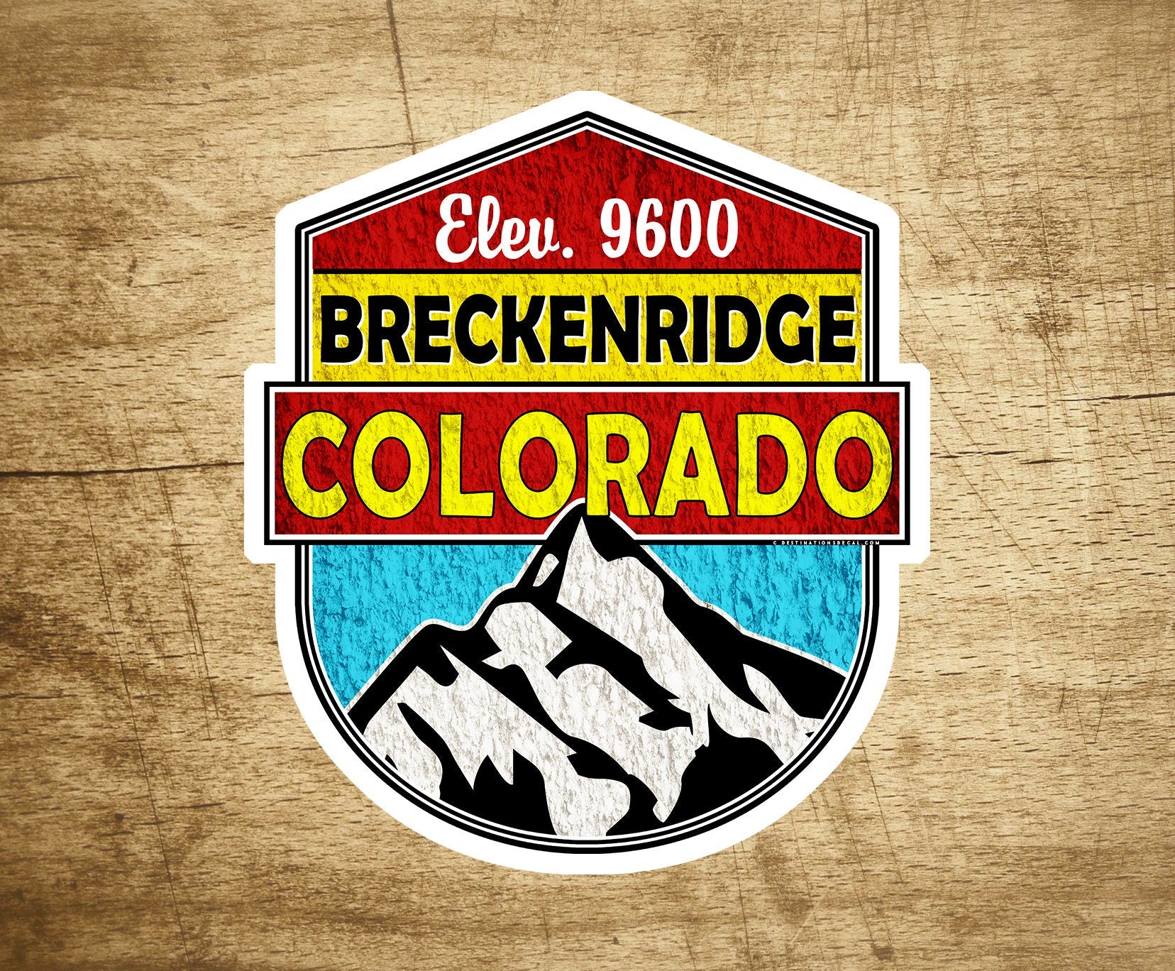 Ski Breckenridge Colorado Decal Sticker 3" x 3.4" Skiing Snowboarding