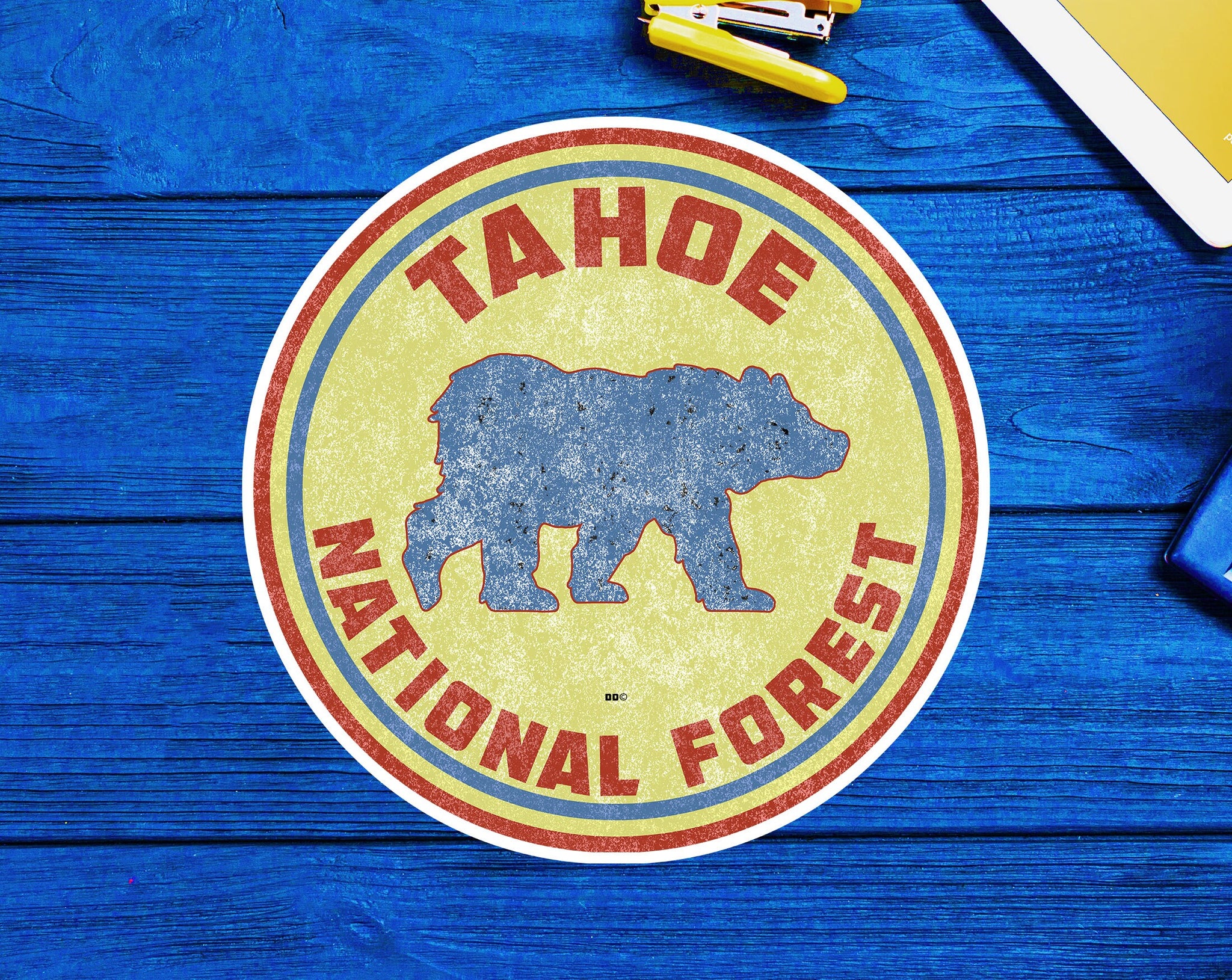 Lake Tahoe National Forest California Bear Decal Sticker 3"