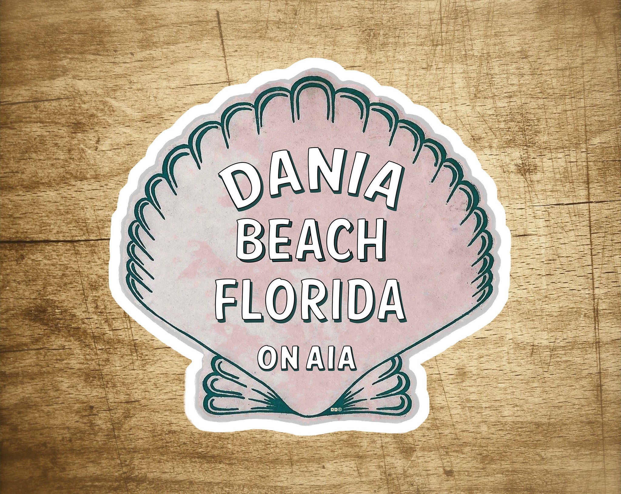 Dania Beach Florida 3" Sticker Decal Shell Vintage Laptop Bumper Truck Car