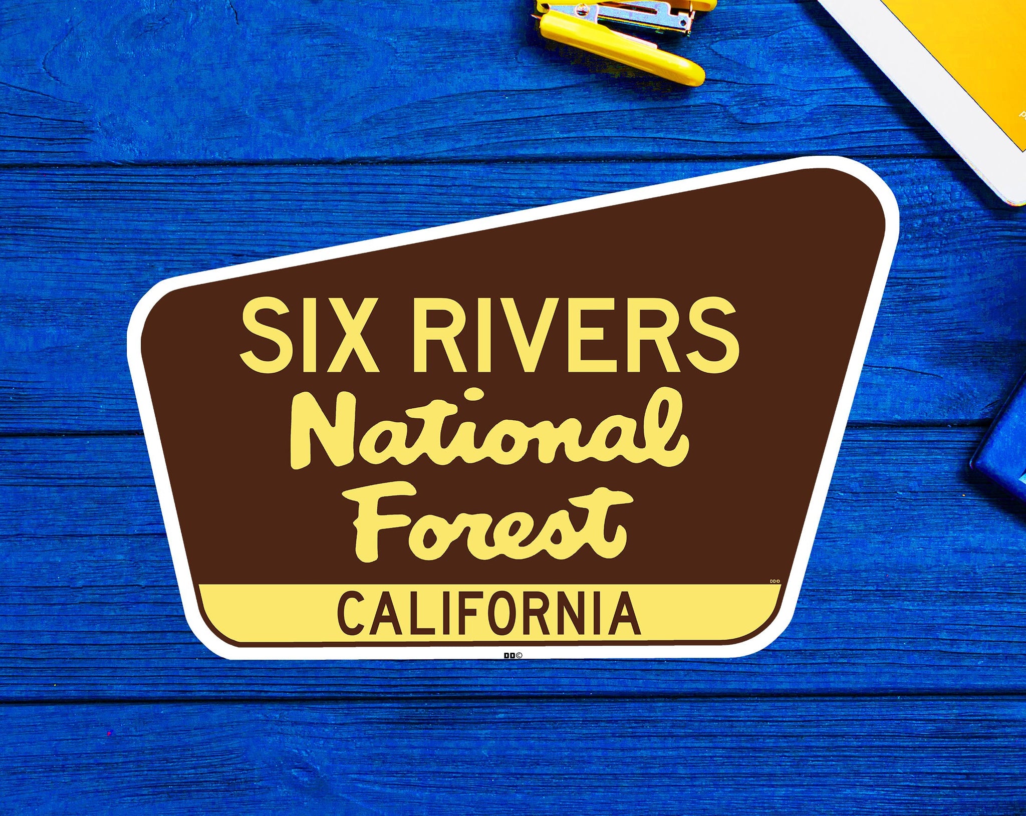 Six Rivers National Forest Decal Sticker 3.75" x 2.5" California Park Vinyl
