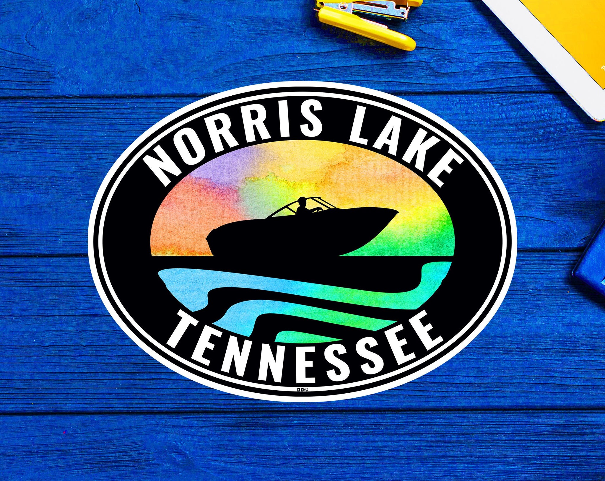 Norris Lake Tennessee Vintage Travel Sticker Decal 3.75" x 2.8" Laptop Bumper