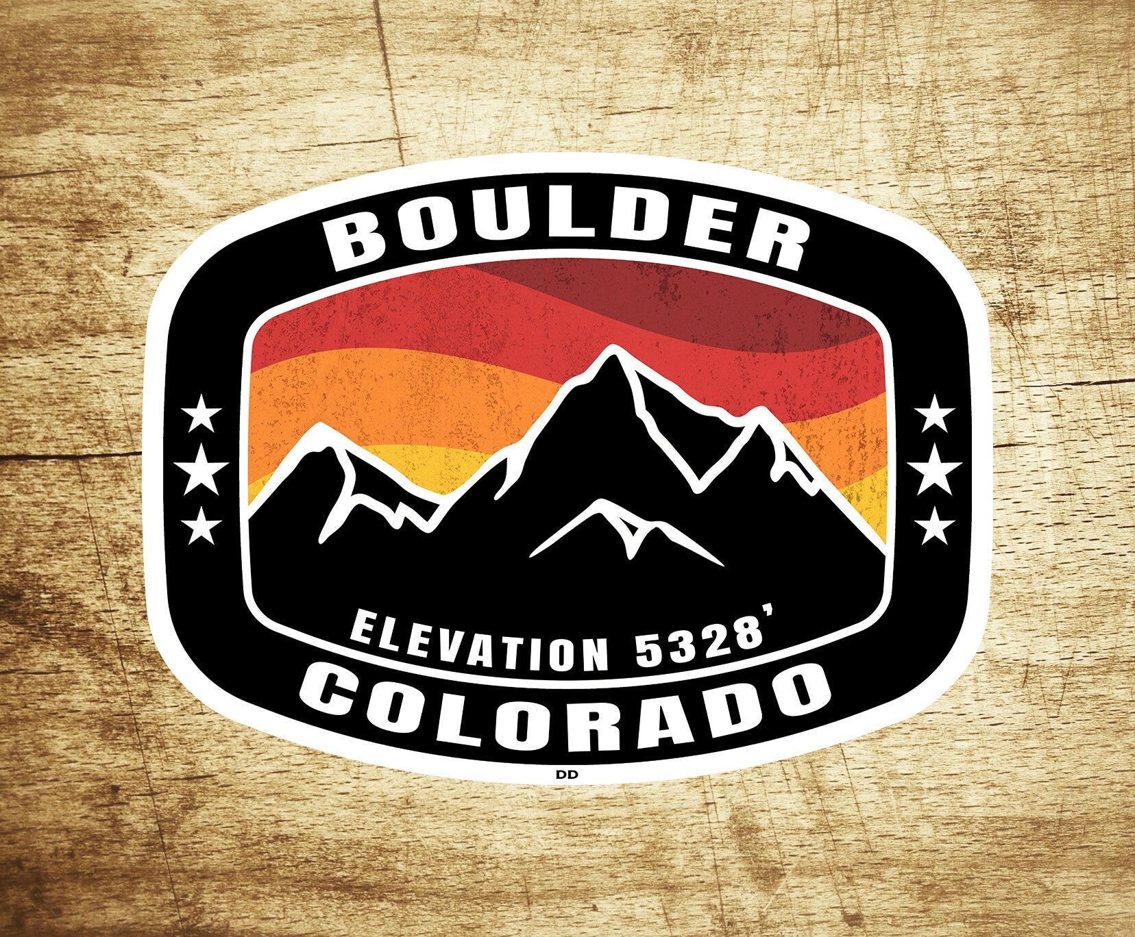 Boulder Colorado Decal Sticker Rocky Mountains 3.75" x 2.75"