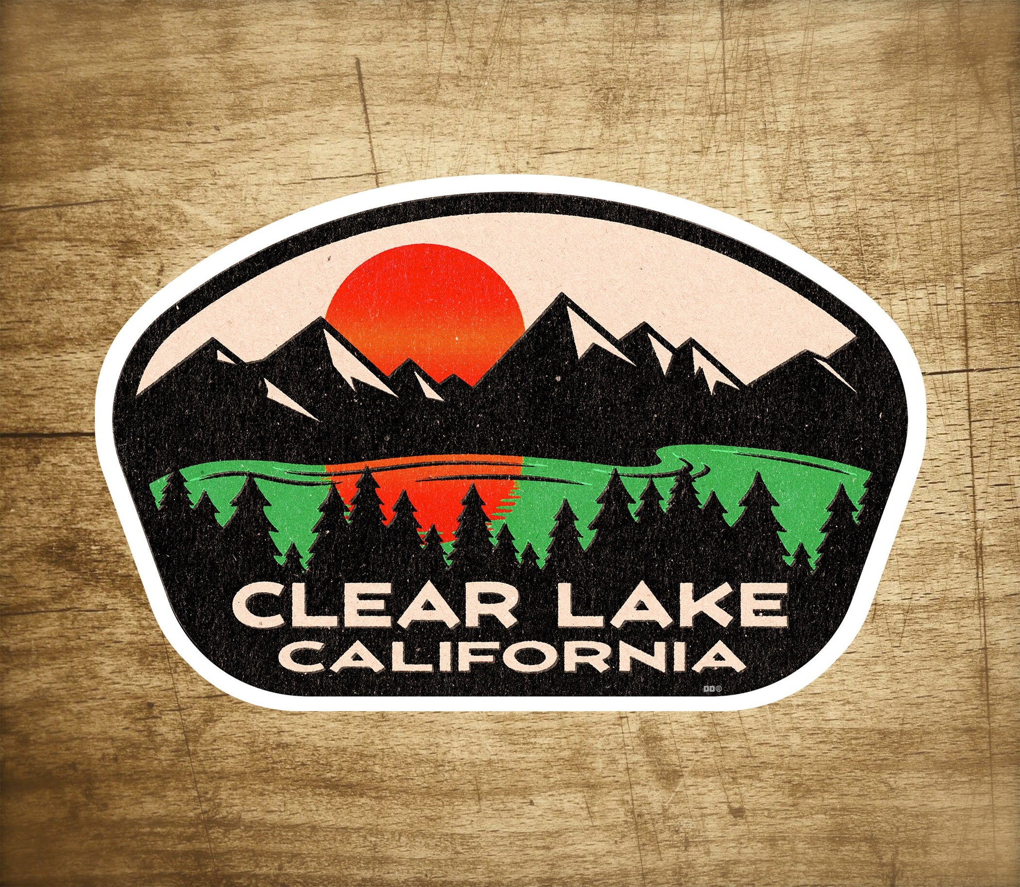 Clear Lake California Decal 3.75" x 2.5" Sticker Bass Fishing