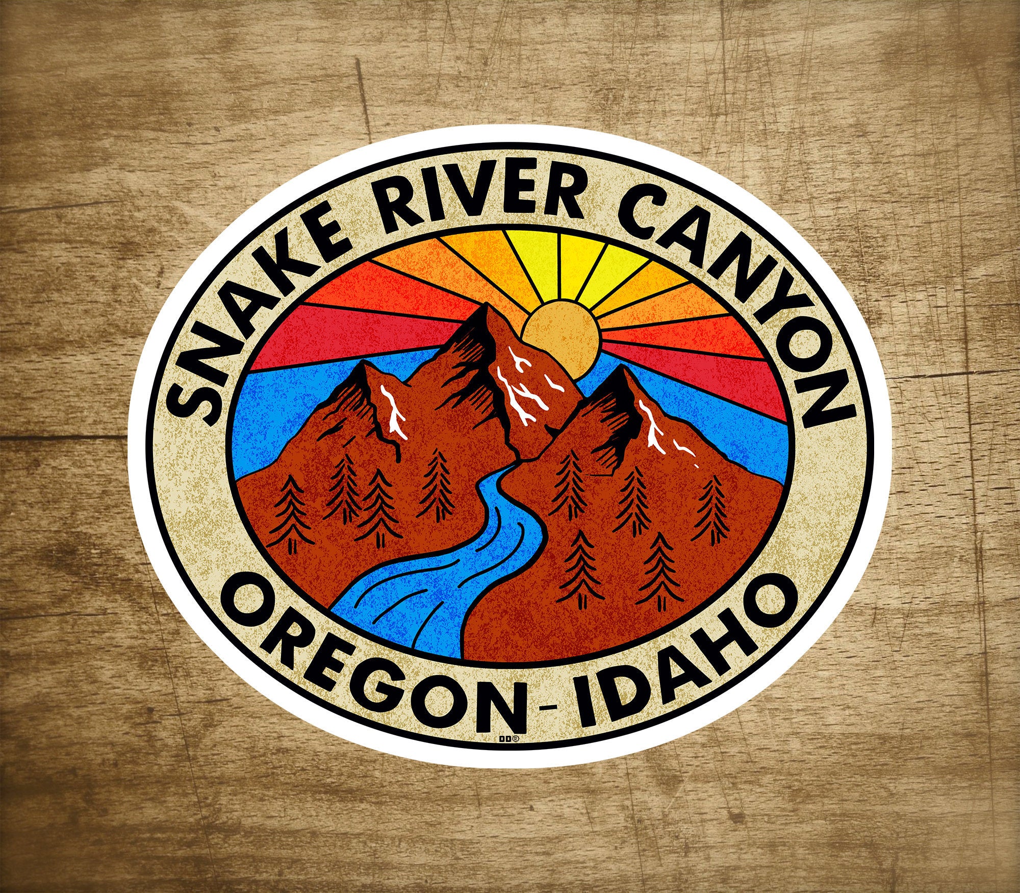 Snake River Canyon Oregon Idaho Decal Sticker 3.5" Skiing Lakes Boating Vinyl Indoor Outdoor