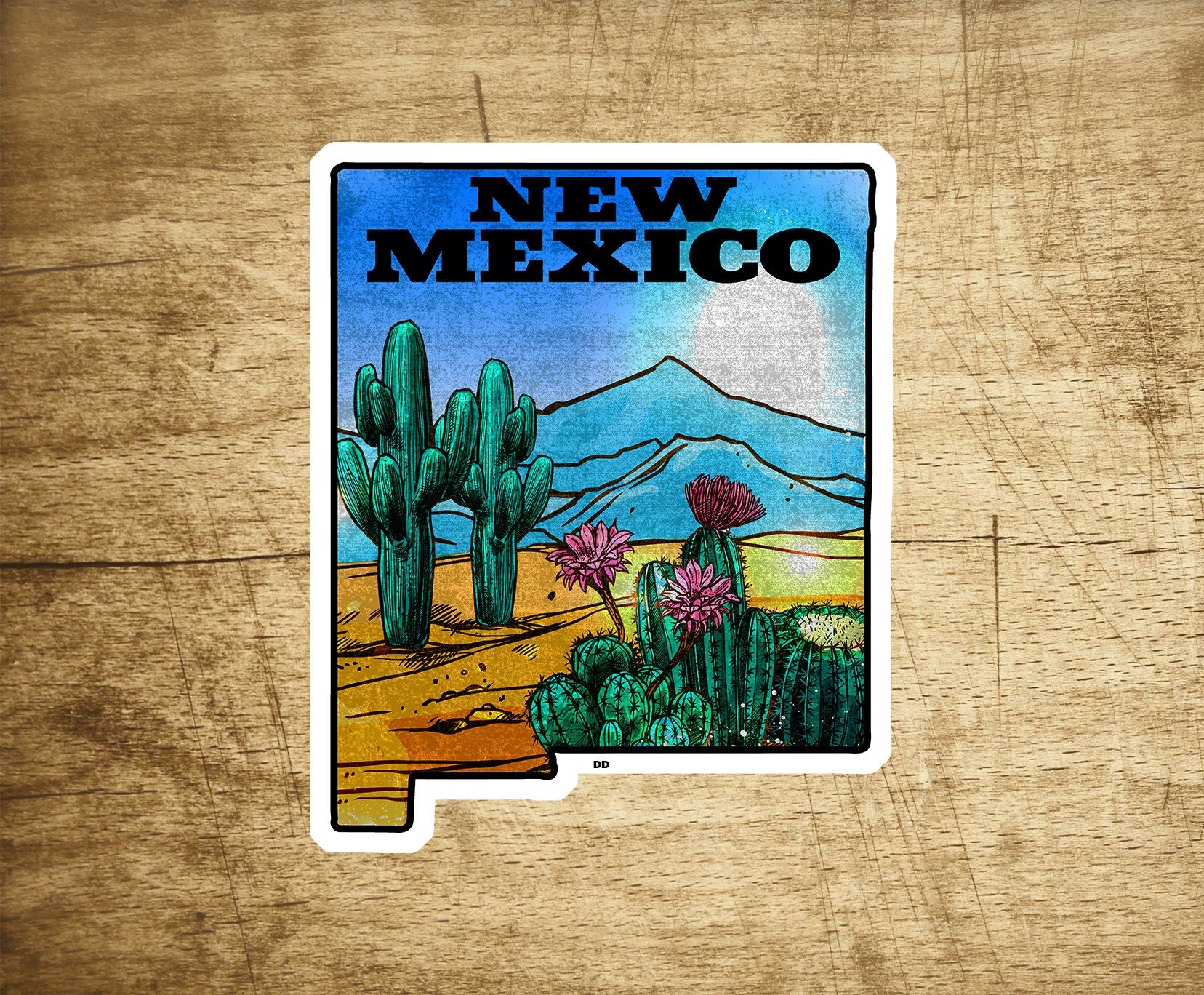 Skiing Santa Fe New Mexico Ski Sticker Decal 3" Snowboarding Vinyl