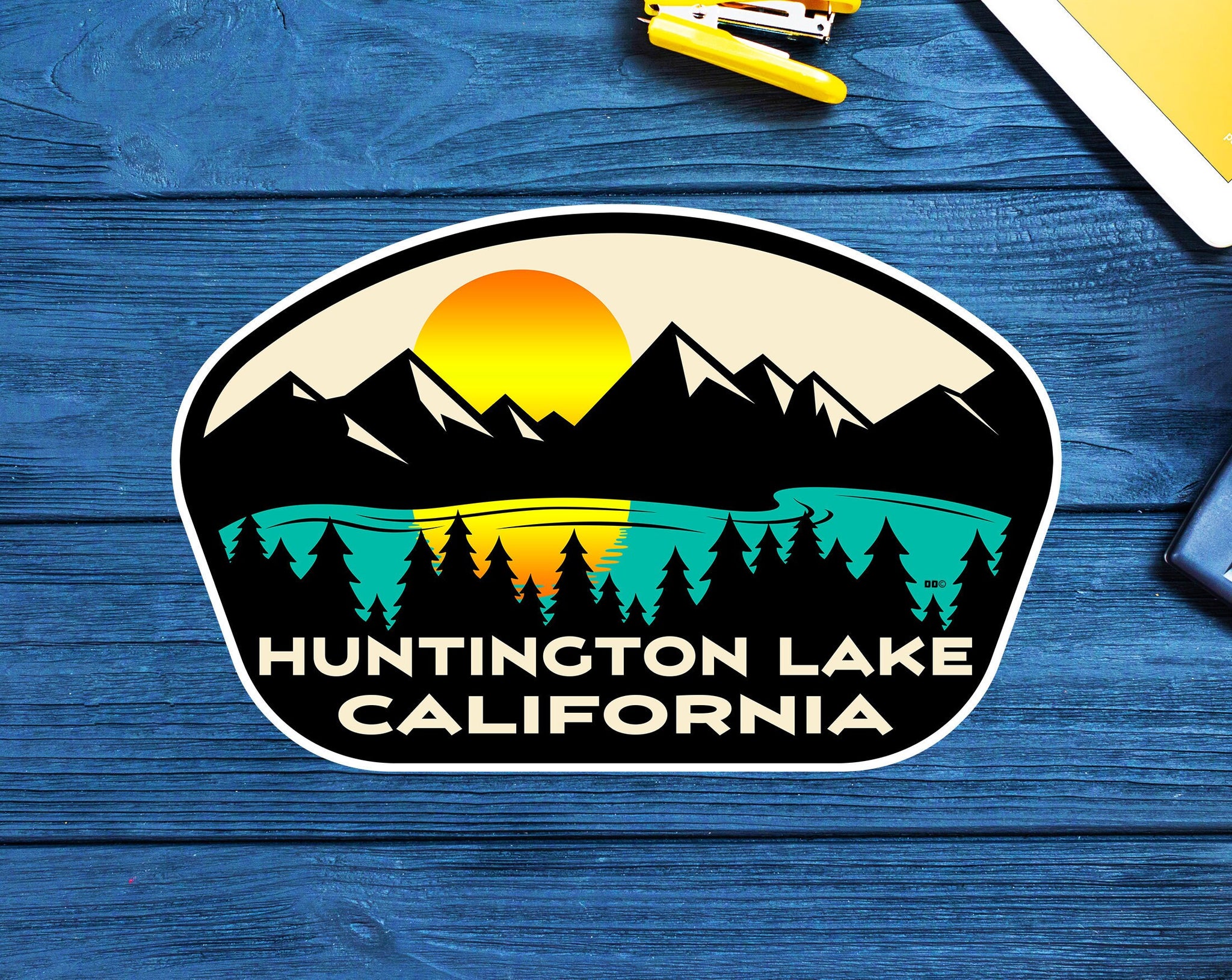 Huntington Lake California Decal Sticker 3.75" X 2.5" Lakes Vinyl
