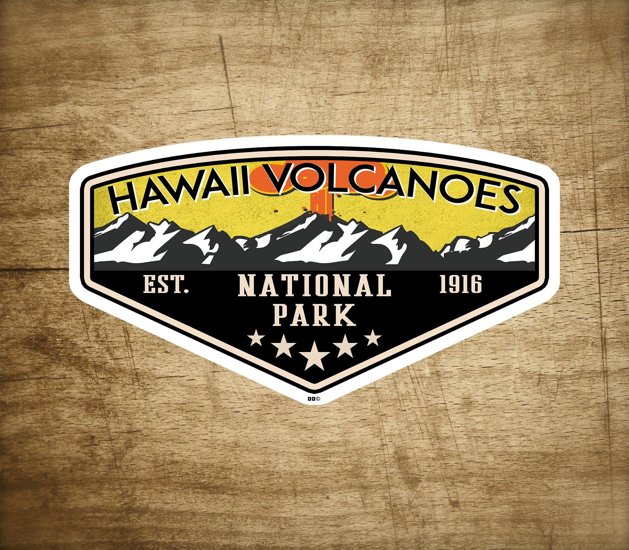 Hawaii Volcanoes National Park 3.75" x 2.25" Hawaii Decal Sticker Vinyl Indoor Outdoor