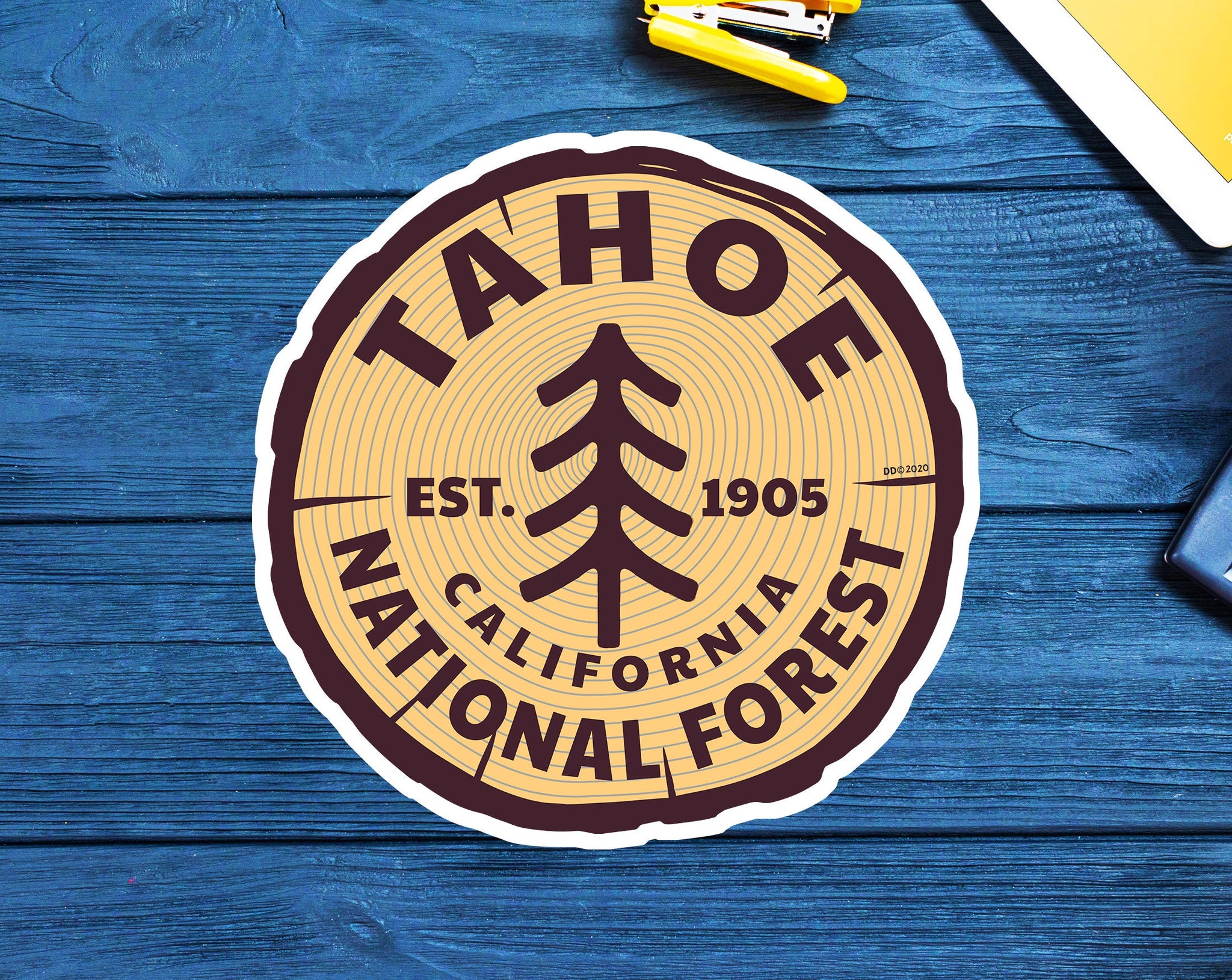 Tahoe National Forest Decal Sticker 2 7/8" California Park Laptop Car Vinyl