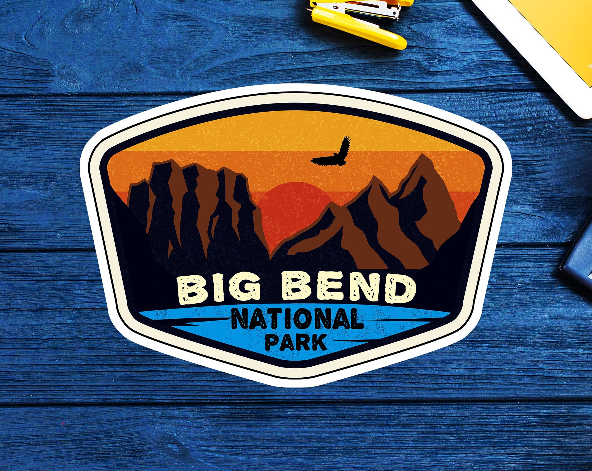 2x Big Bend National Park Texas Travel Sticker Decal 15" wide Vinyl