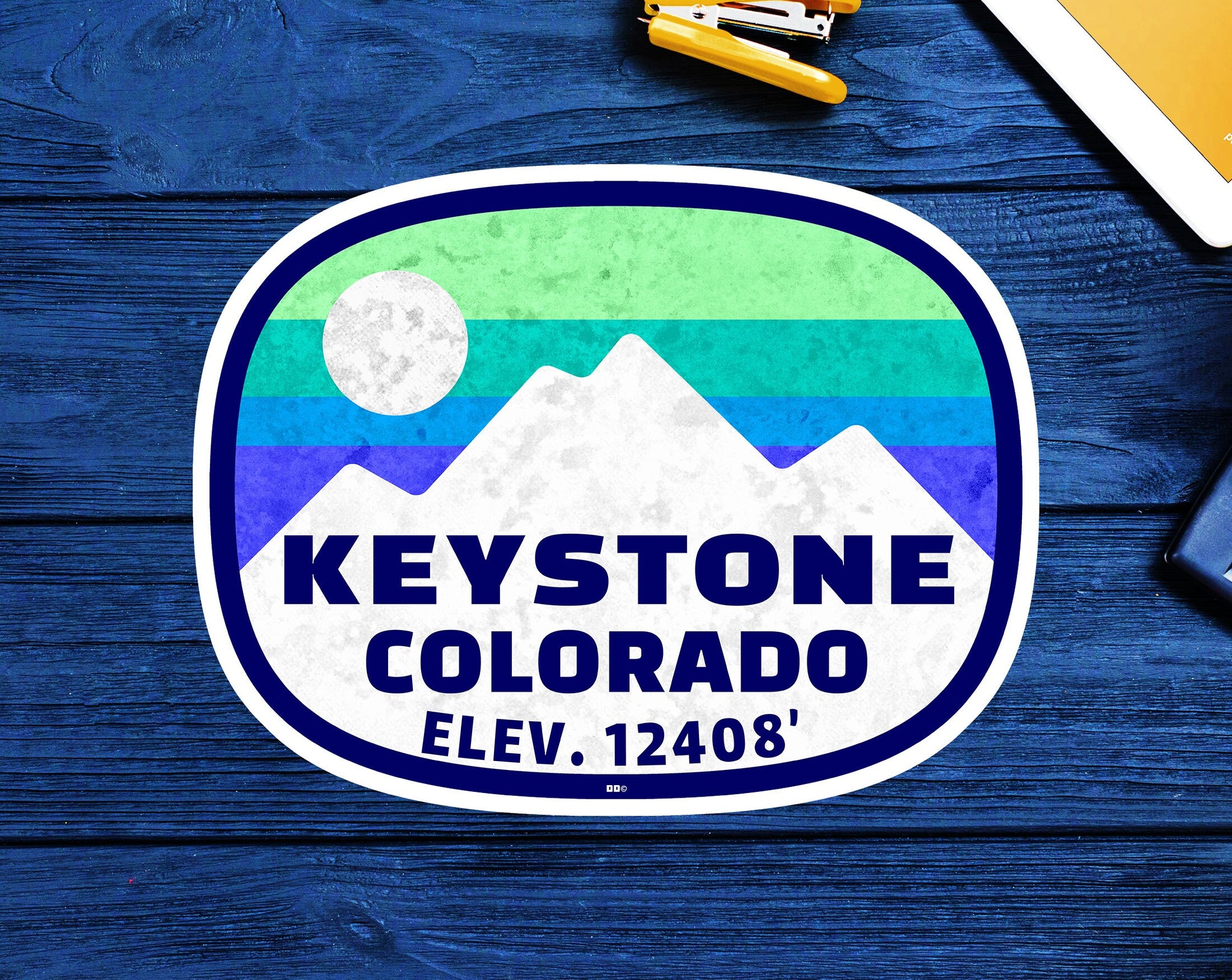 Skiing Keystone Colorado Sticker Decal 3.6" x 2.75" Snowboarding Ski