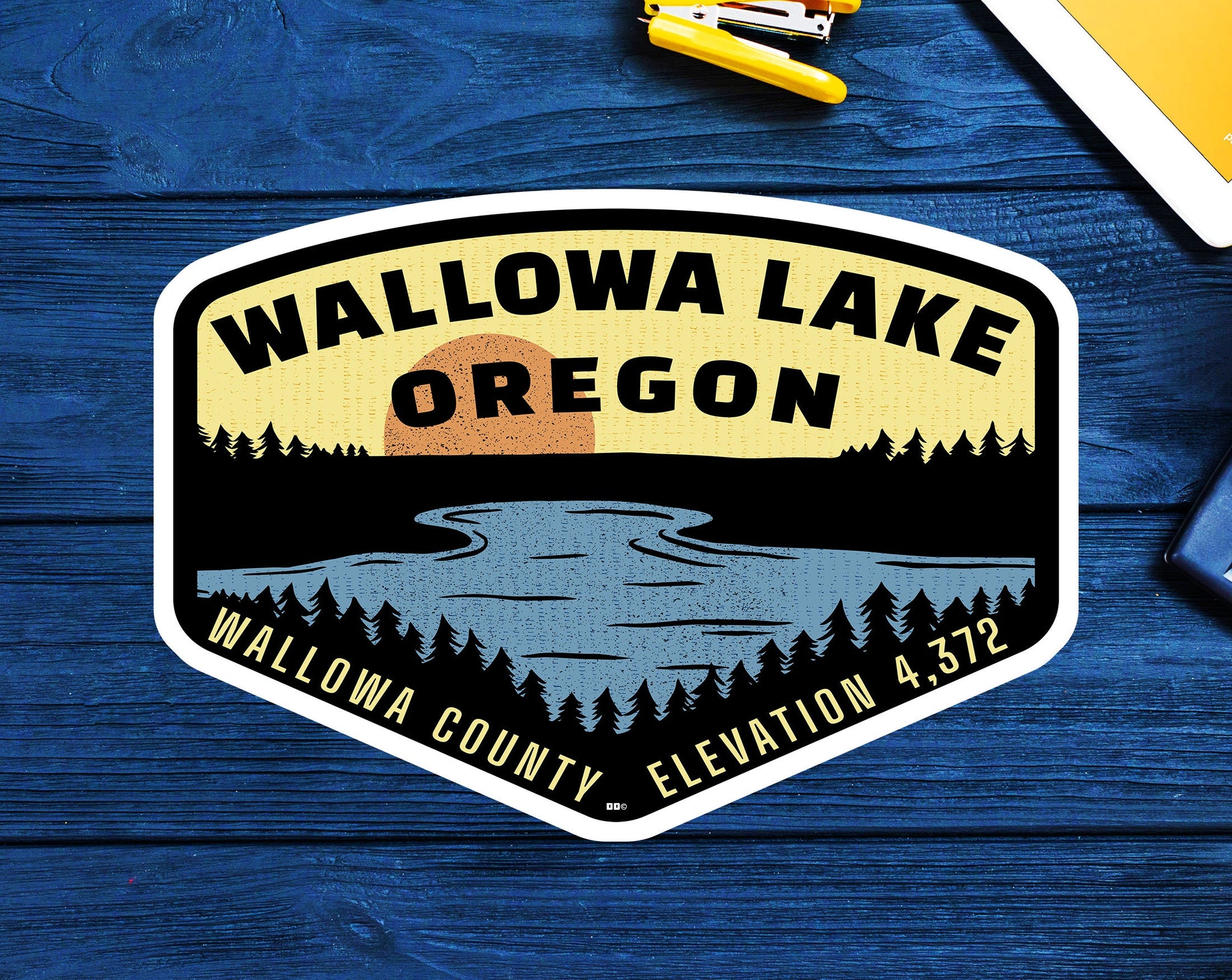 Wallowa Lake Oregon Sticker Decal 3.75" Vinyl Indoor Outdoor Laptop Car Truck Van